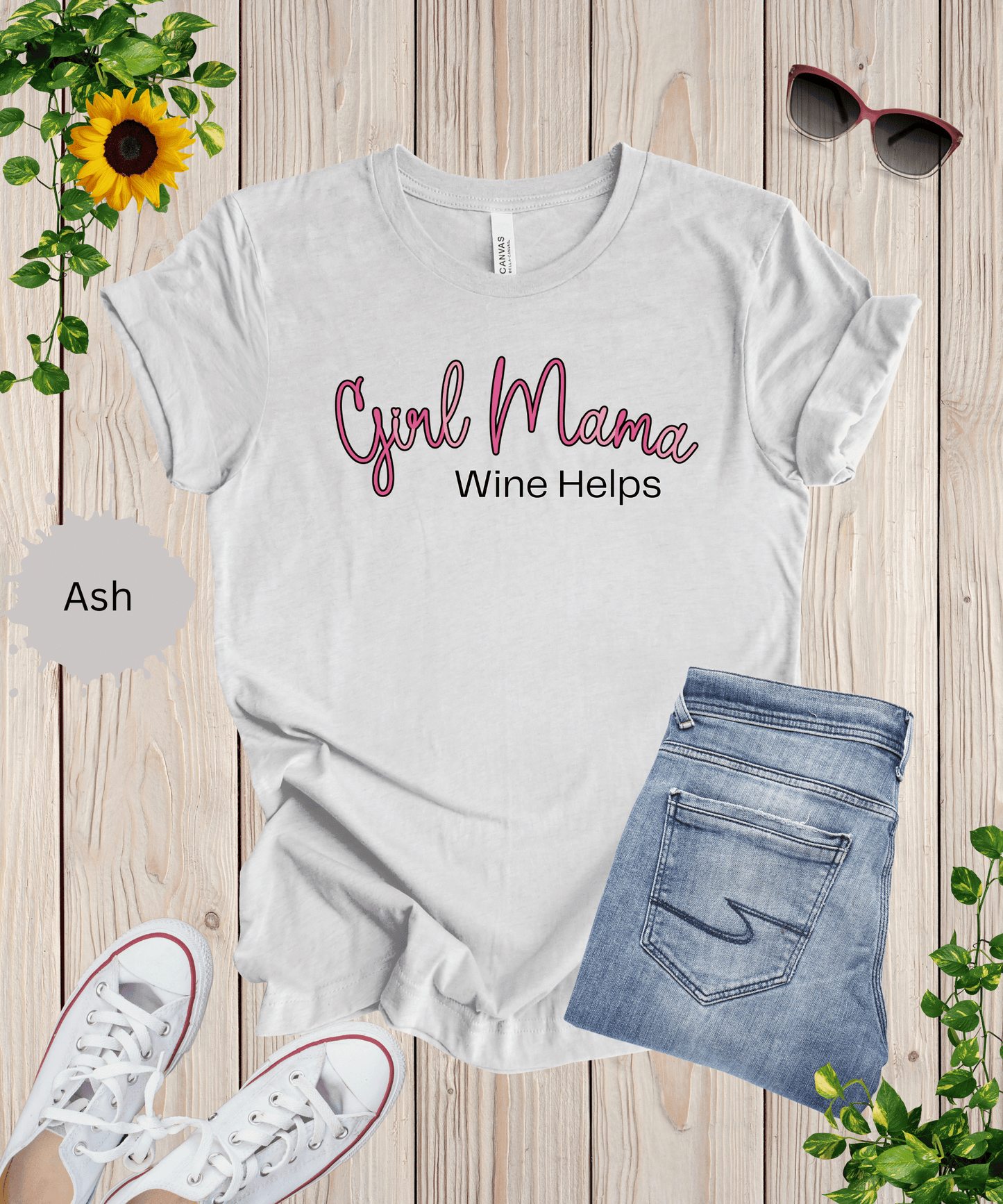 Girl Mama Wine Helps T-Shirt