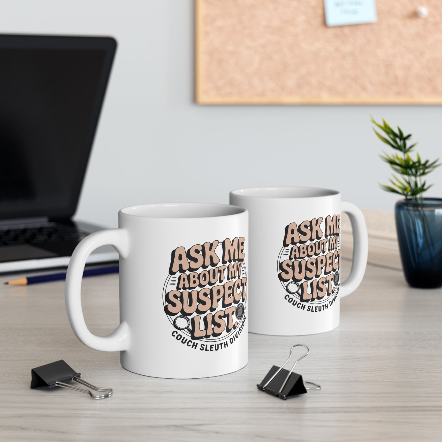 Couch Sleuth Badge Ceramic Mug