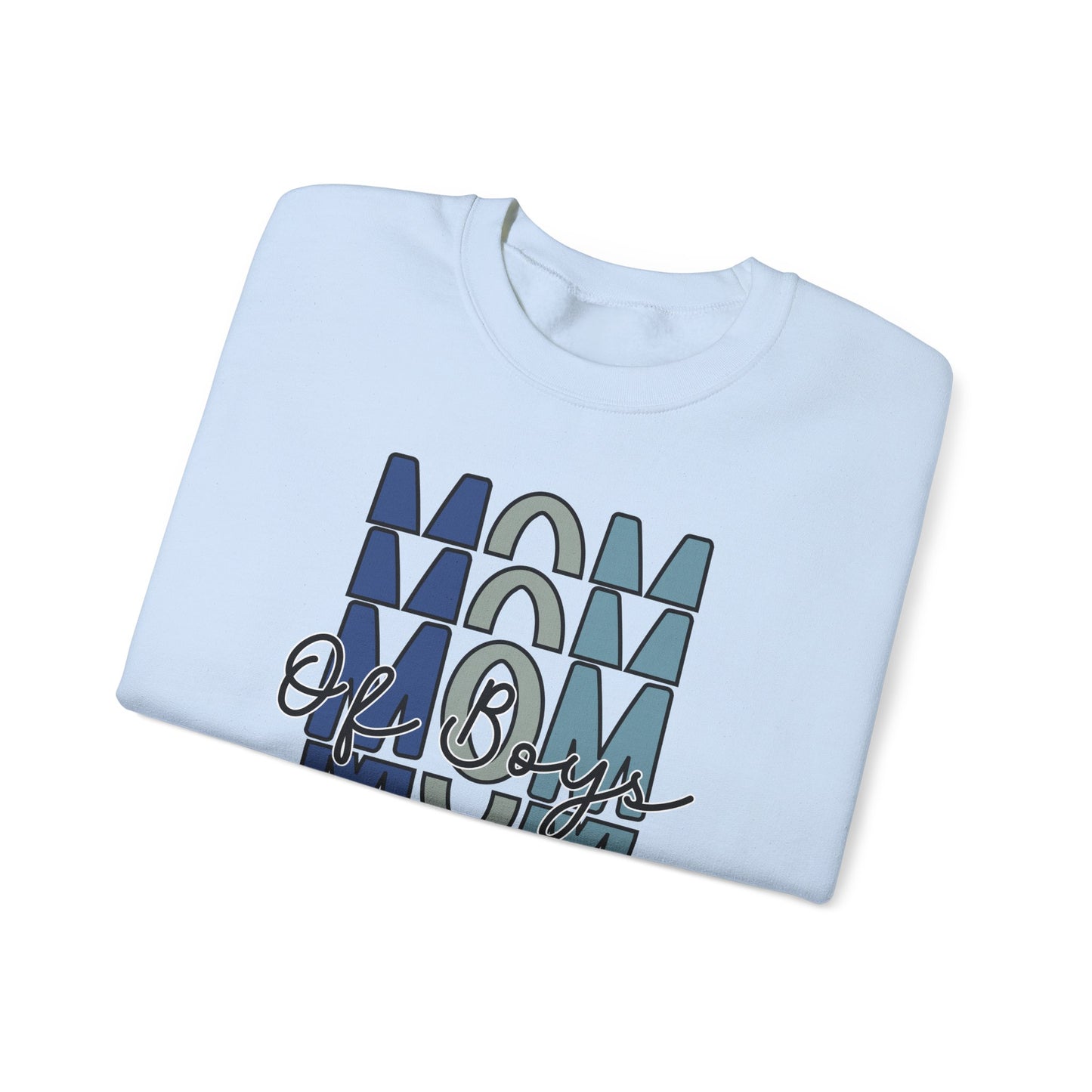 Mom of Boys on Repeat Crewneck Sweatshirt