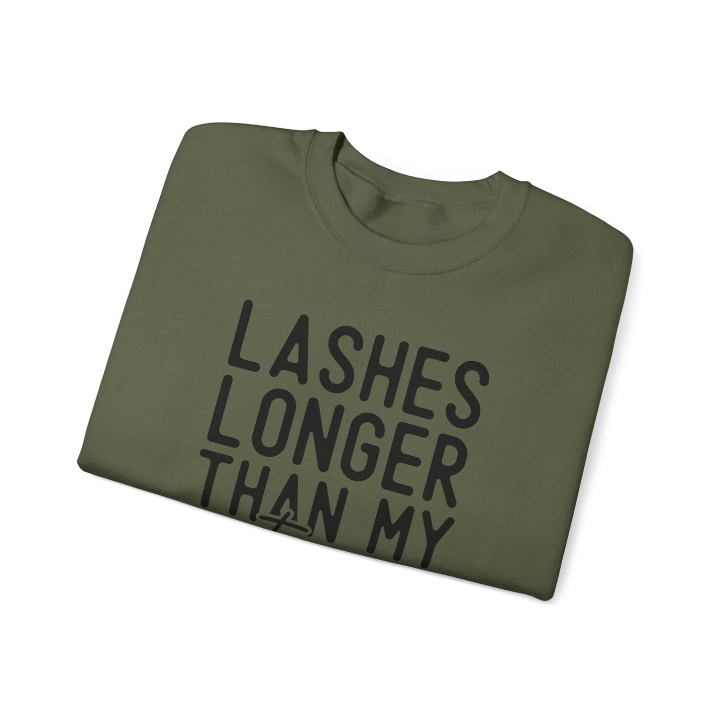 Long Lashes Short Temper Crewneck Sweatshirt