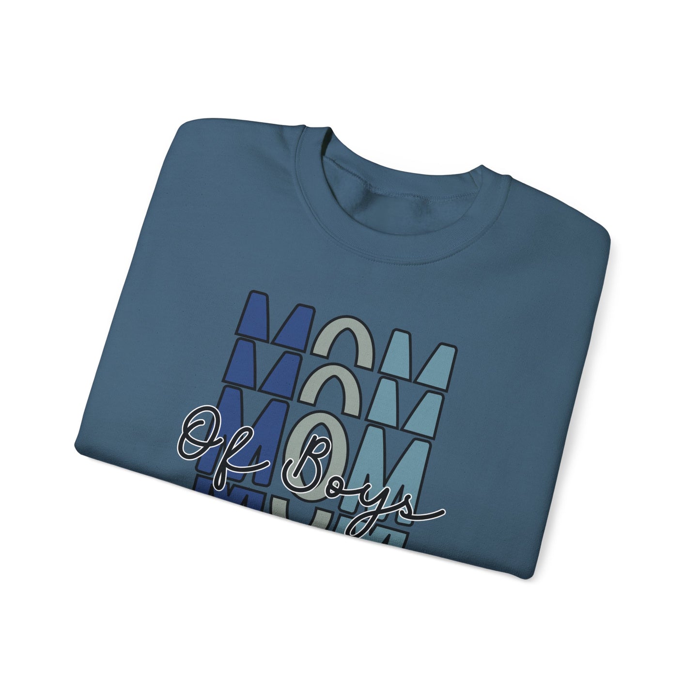 Mom of Boys on Repeat Crewneck Sweatshirt