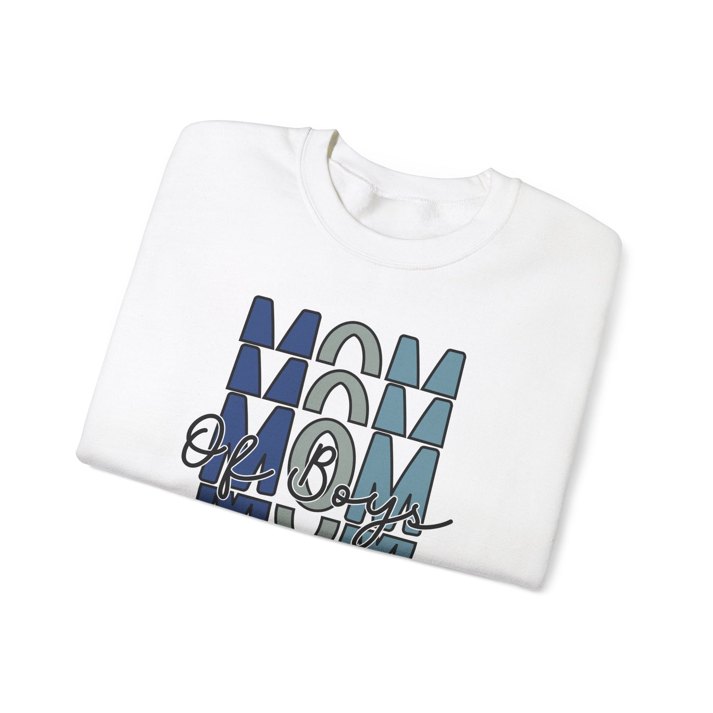 Mom of Boys on Repeat Crewneck Sweatshirt