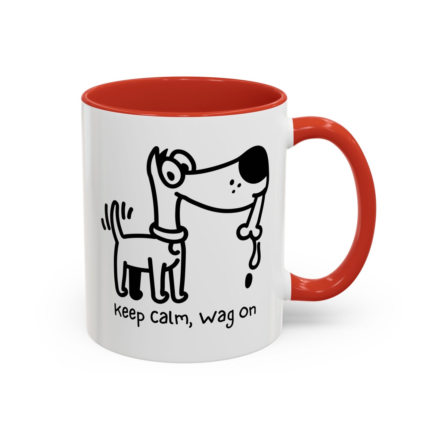 Keep Calm Wag On Accent Mug