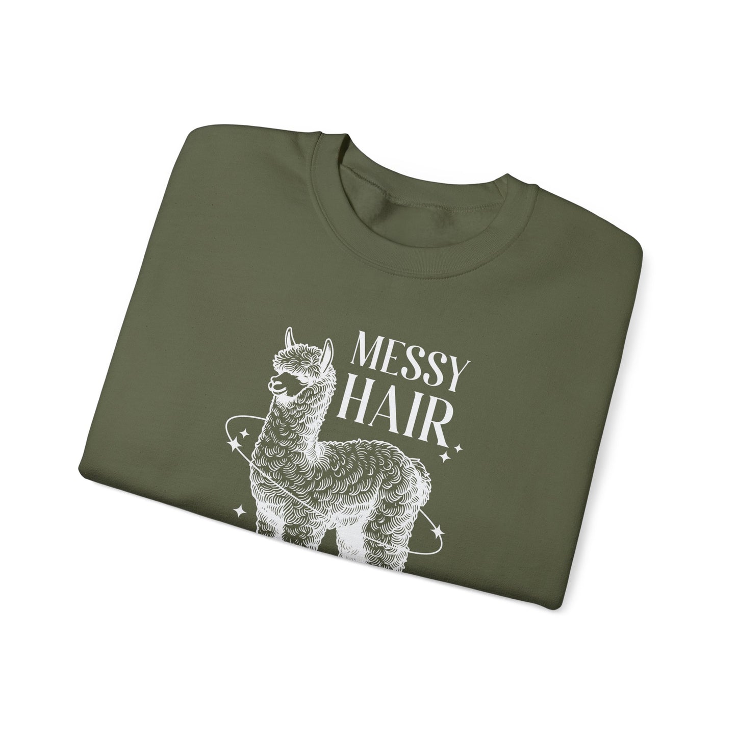 Messy Hair Dont Care Crewneck Sweatshirt