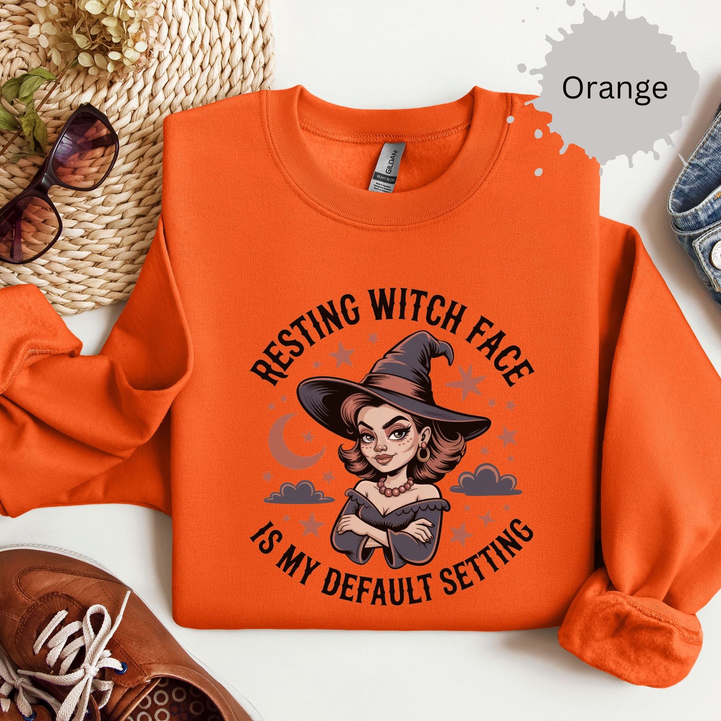 Resting Witch Face Crewneck Sweatshirt