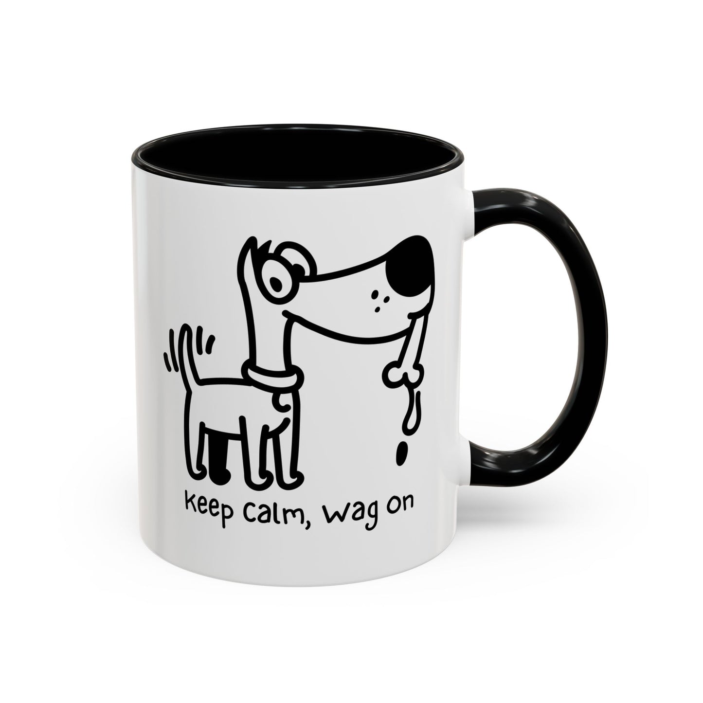 Keep Calm Wag On Accent Mug