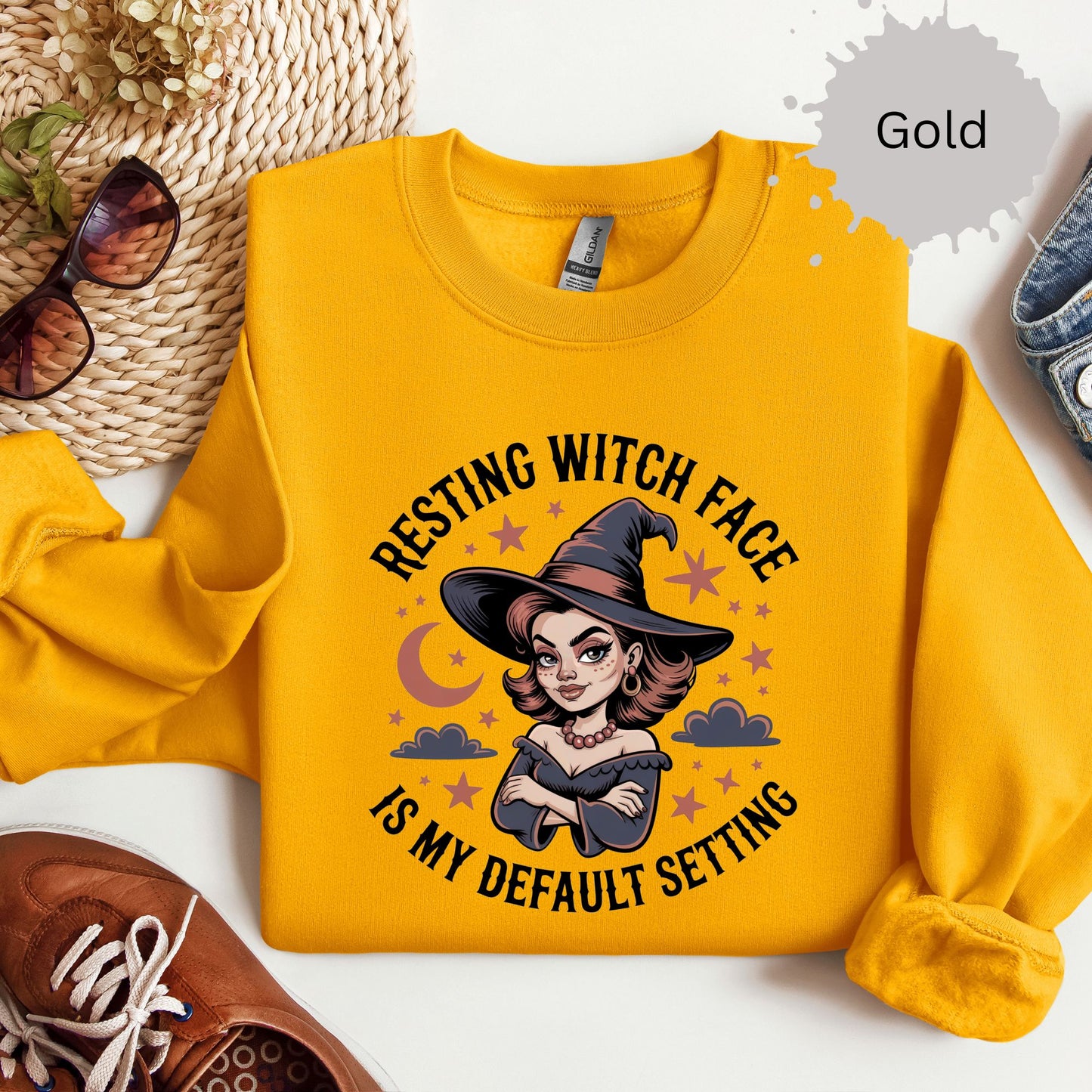 Resting Witch Face Crewneck Sweatshirt