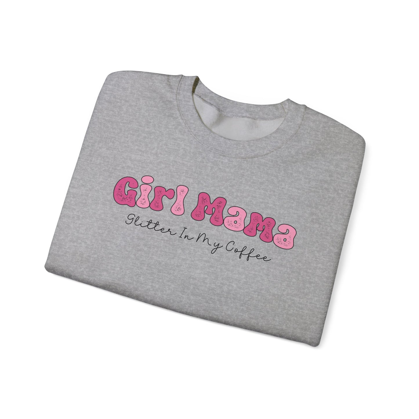Glitter Girl Mama Crewneck Sweatshirt