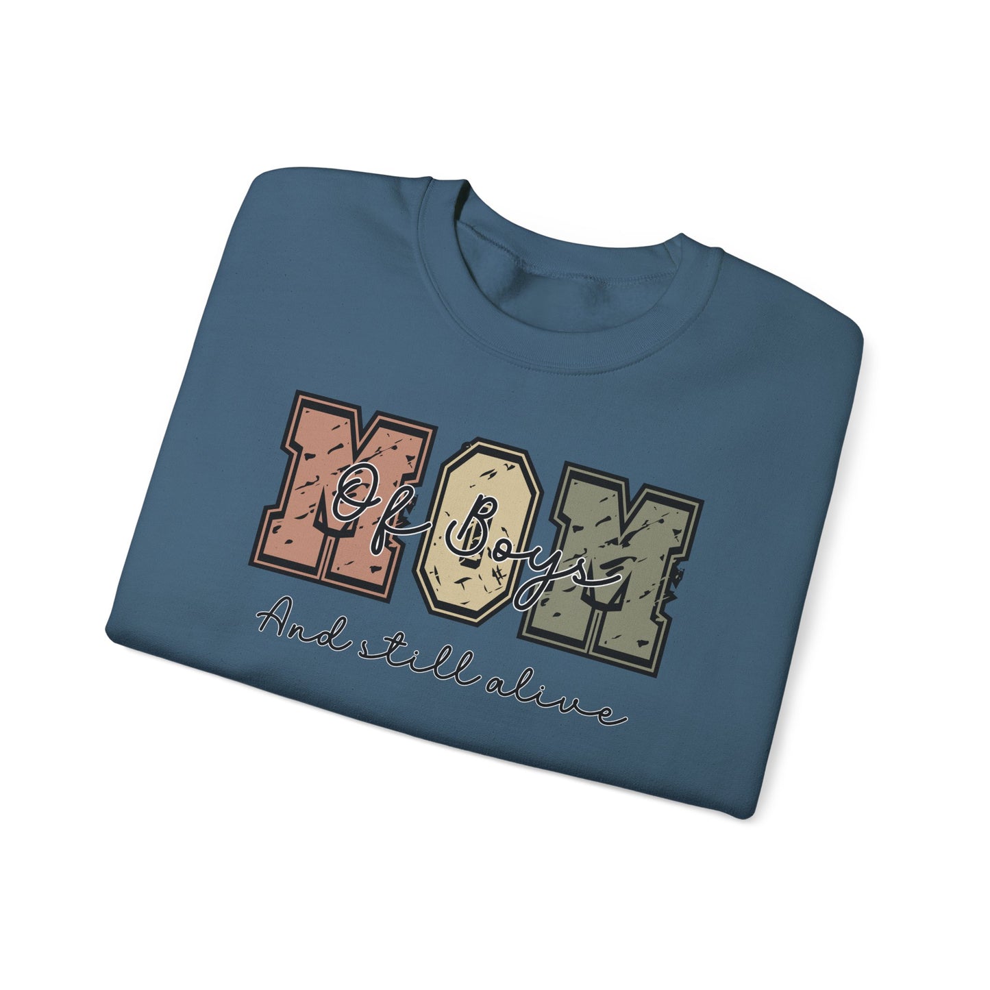 Boy Mom Still Alive Crewneck Sweatshirt