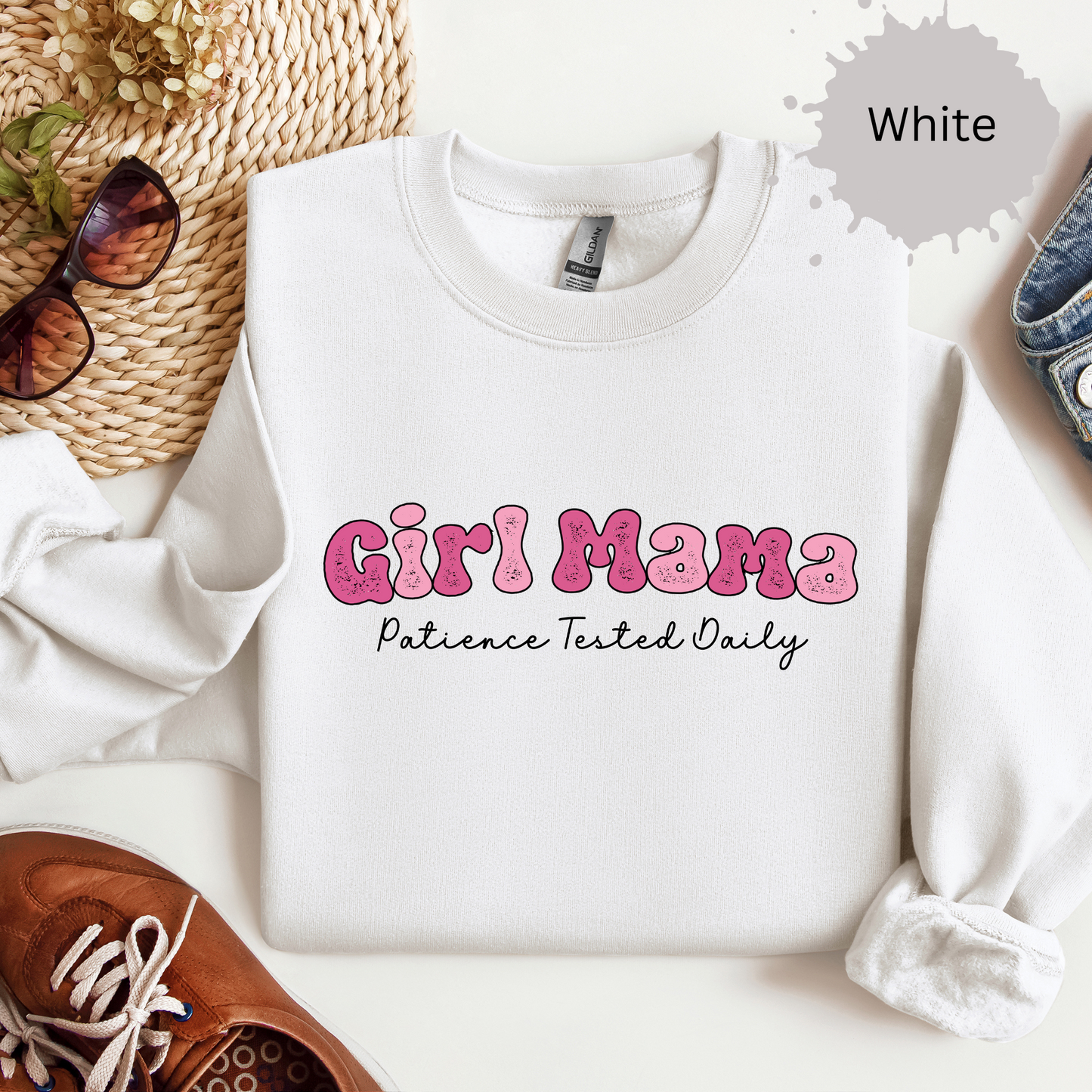 Girl Mama Patience Tested Daily Crewneck Sweatshirt