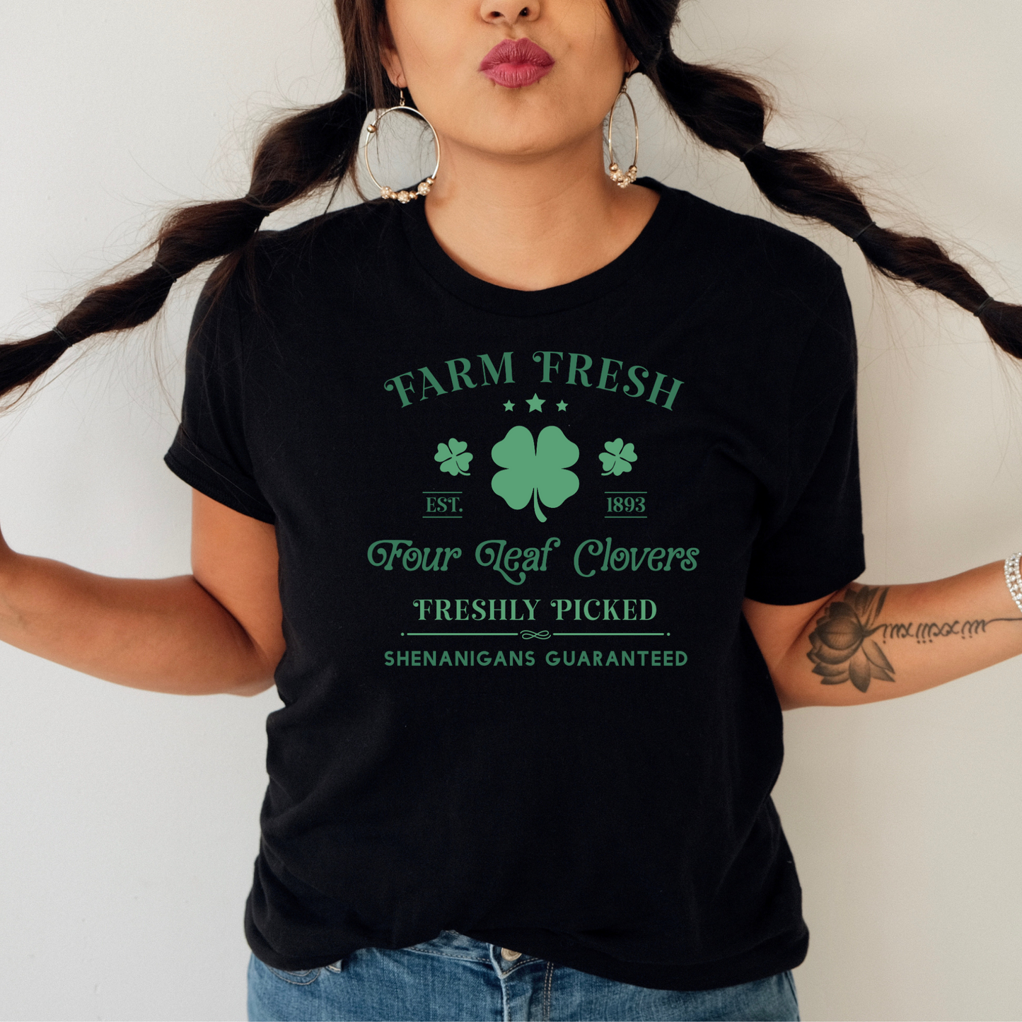 Sassy St Patricks Day Four Leaf Clover TShirt