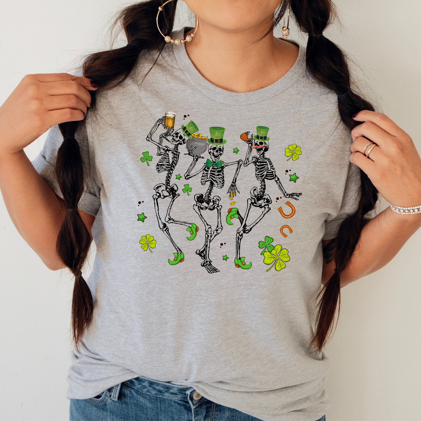 Funny Drinking Irish Skeletons St Patrick's Day tShirt