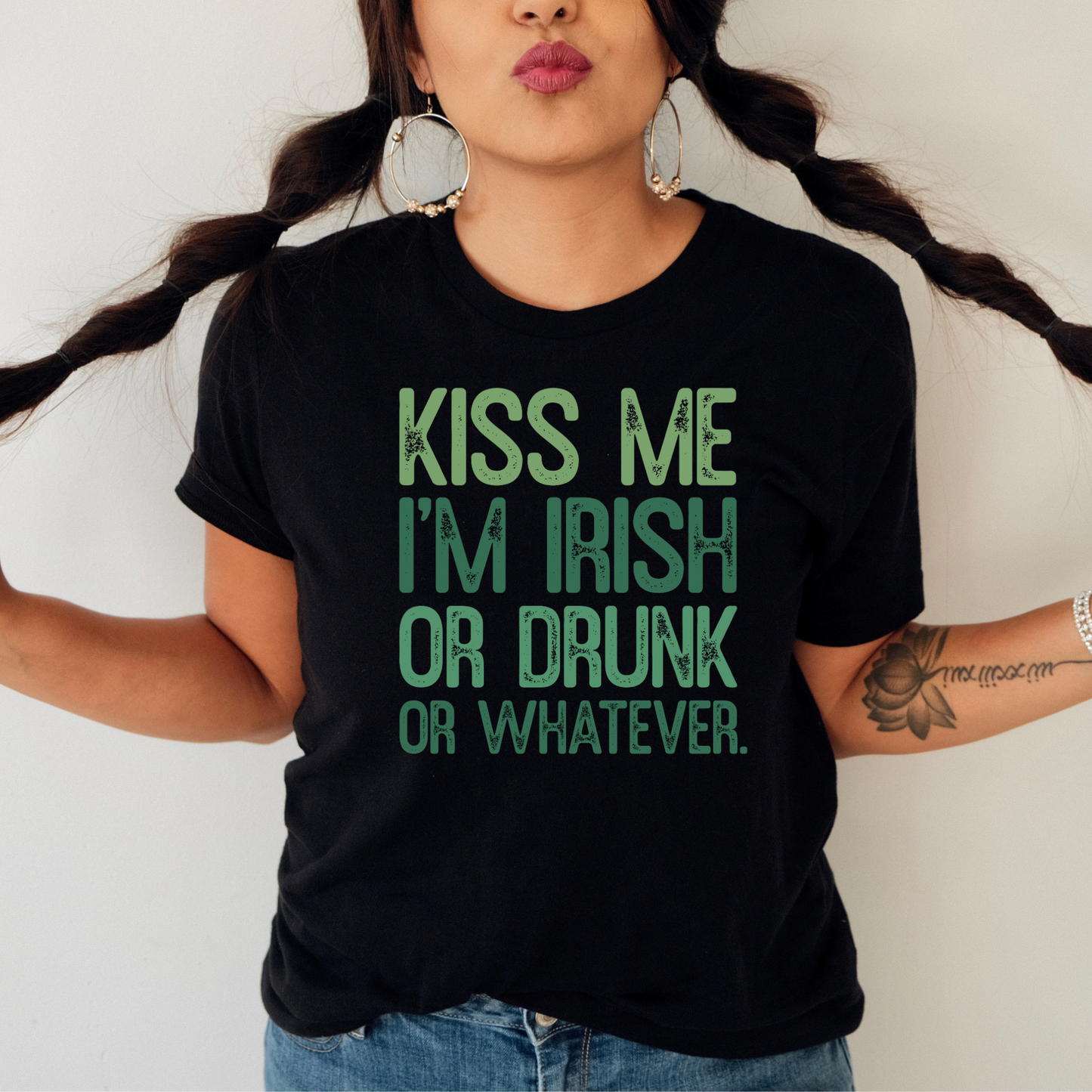 Kiss Me Im Irish or Drunk or Whatever St Patricks Day Tshirt