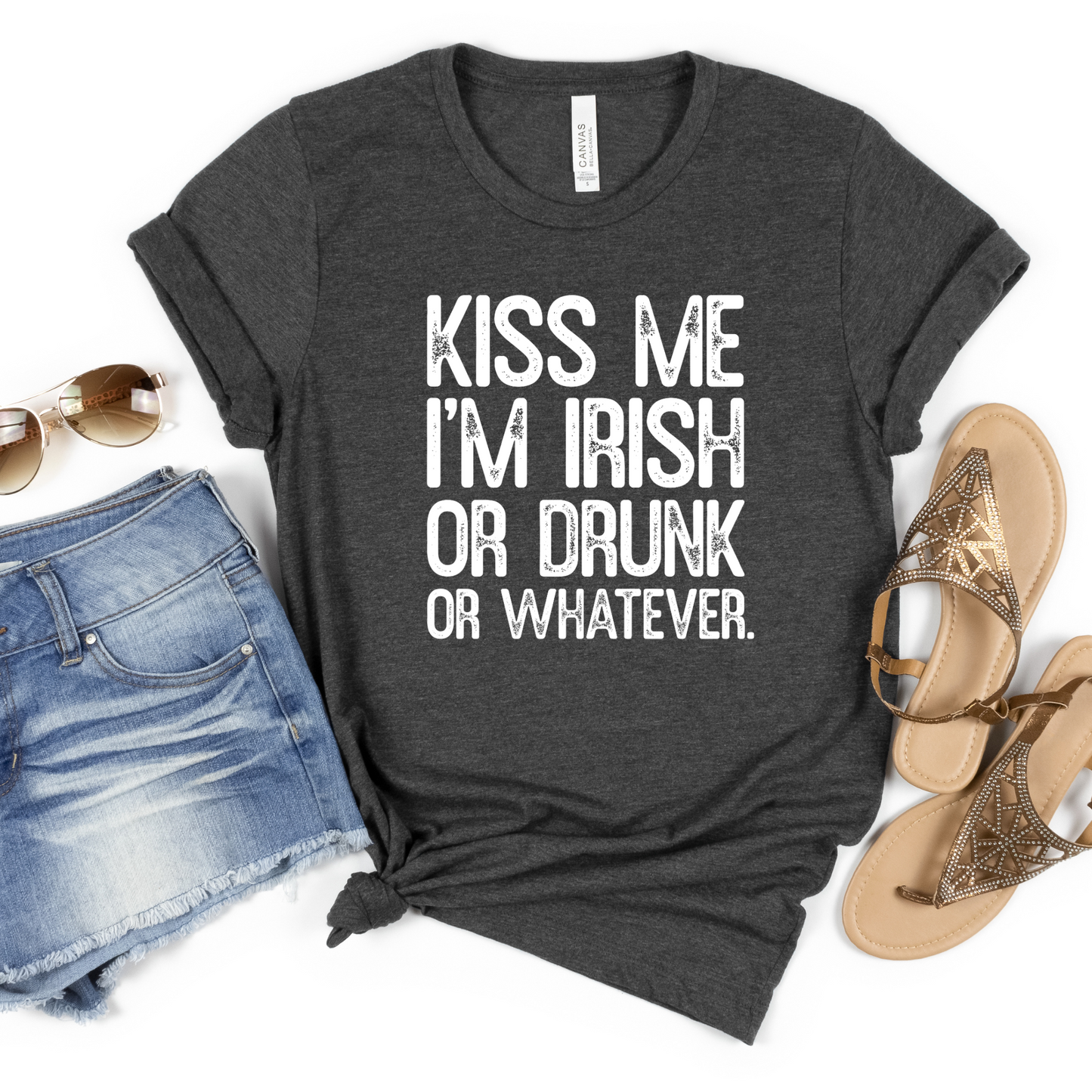 Kiss Me Im Irish or Drunk or Whatever St Paddys Day Tshirt