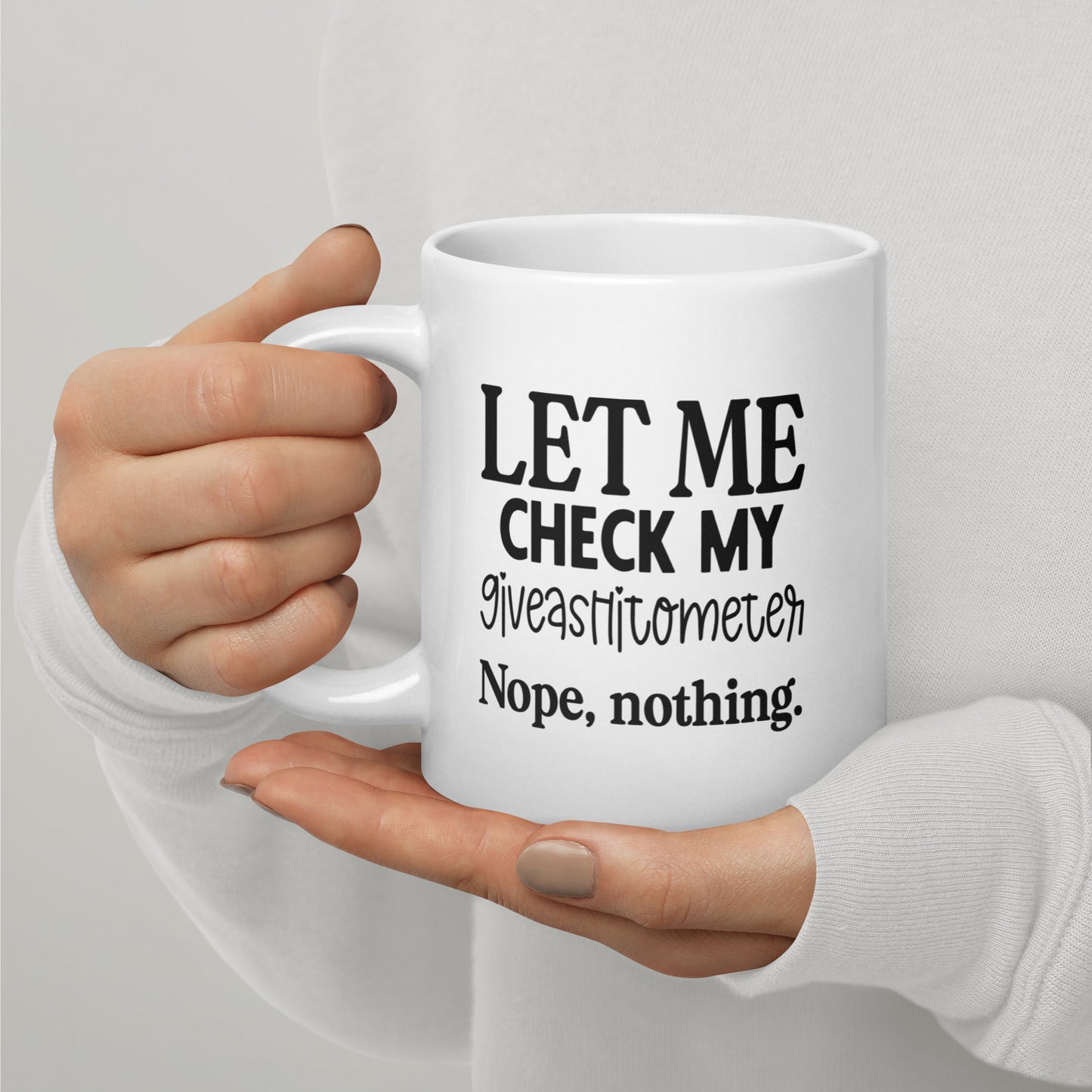 Check My Giveashitometer Coffee Mug
