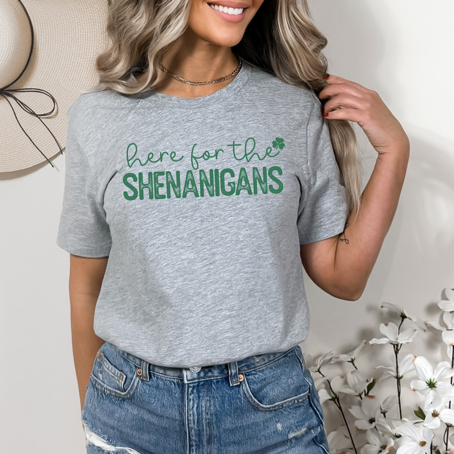 Here for the Shenanigans St Patricks Day Shirt