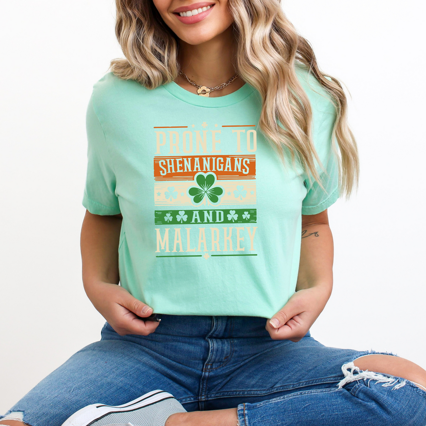 Prone to Shenanigans and Malarkey Unisex St Patrick's Day TShirt