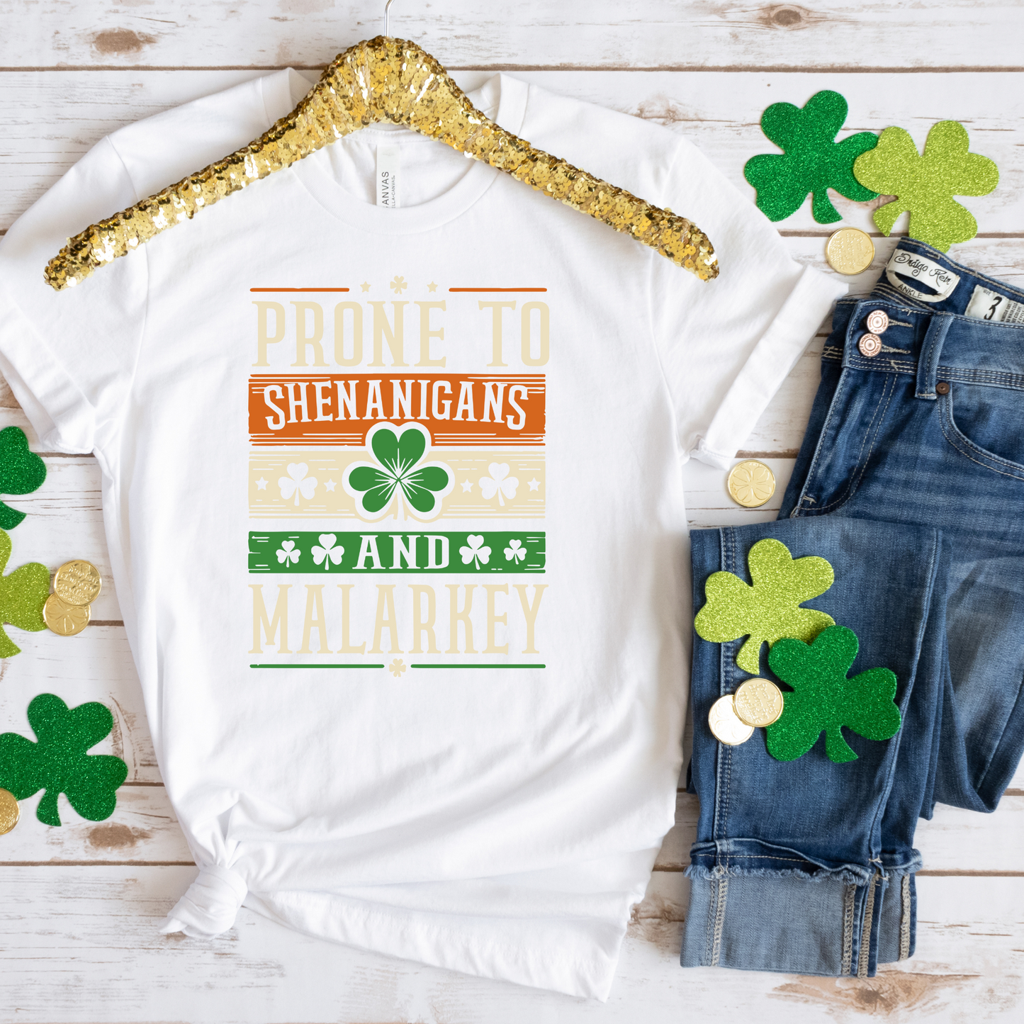 Prone to Shenanigans and Malarkey Unisex St Patrick's Day TShirt