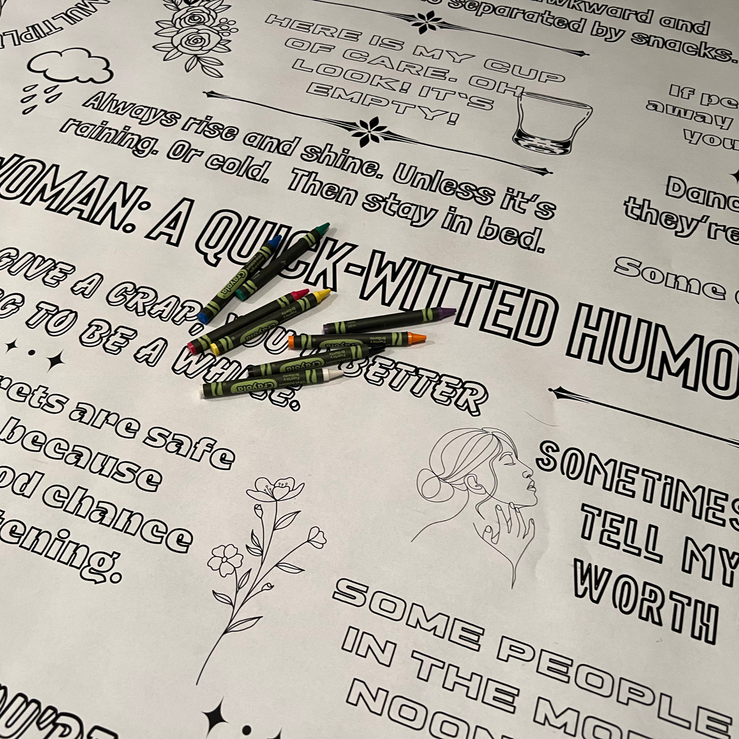 Giant Sarcastic Coloring Sheet - Sarcastic Woman