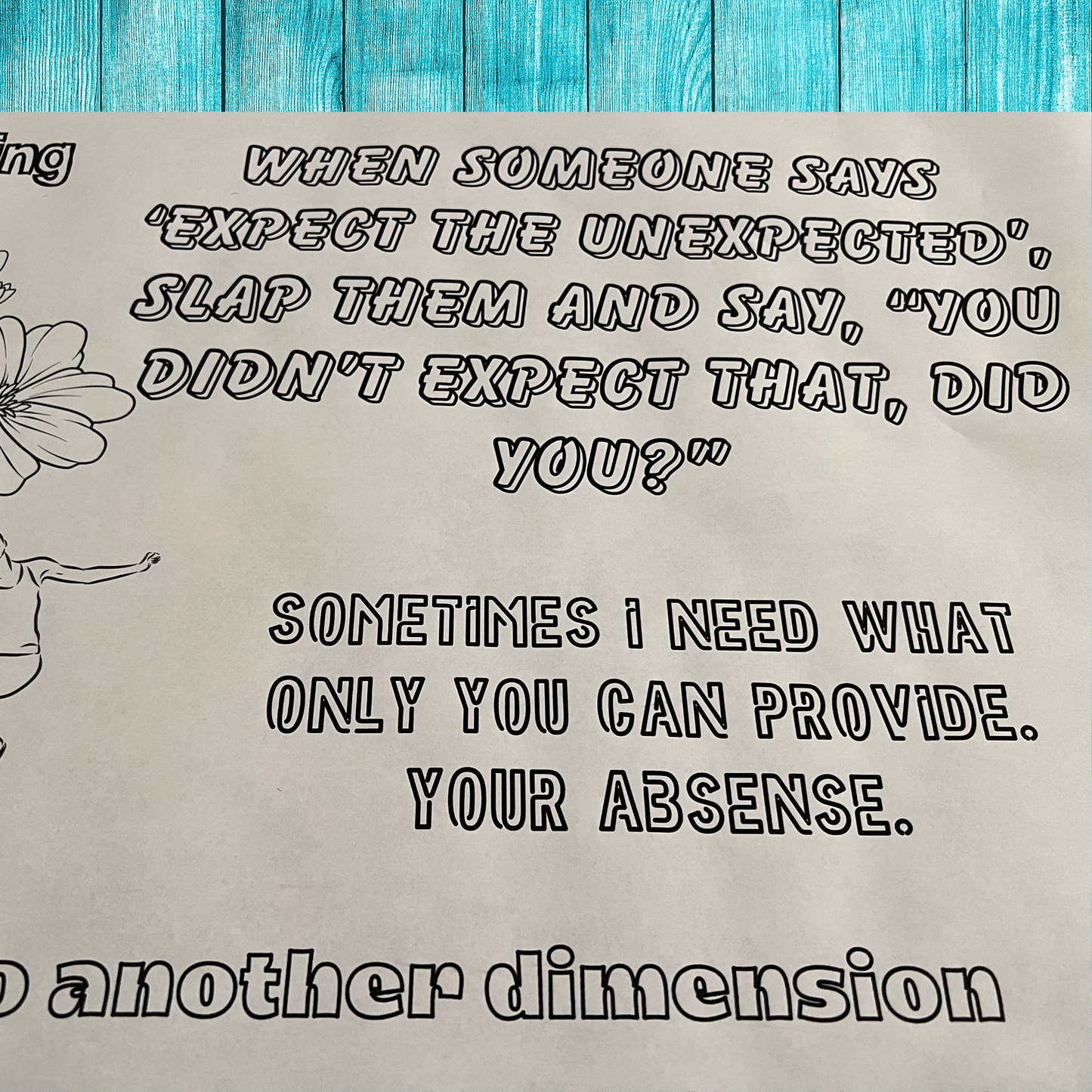 Giant Sarcastic Coloring Sheet - Sarcastic Woman