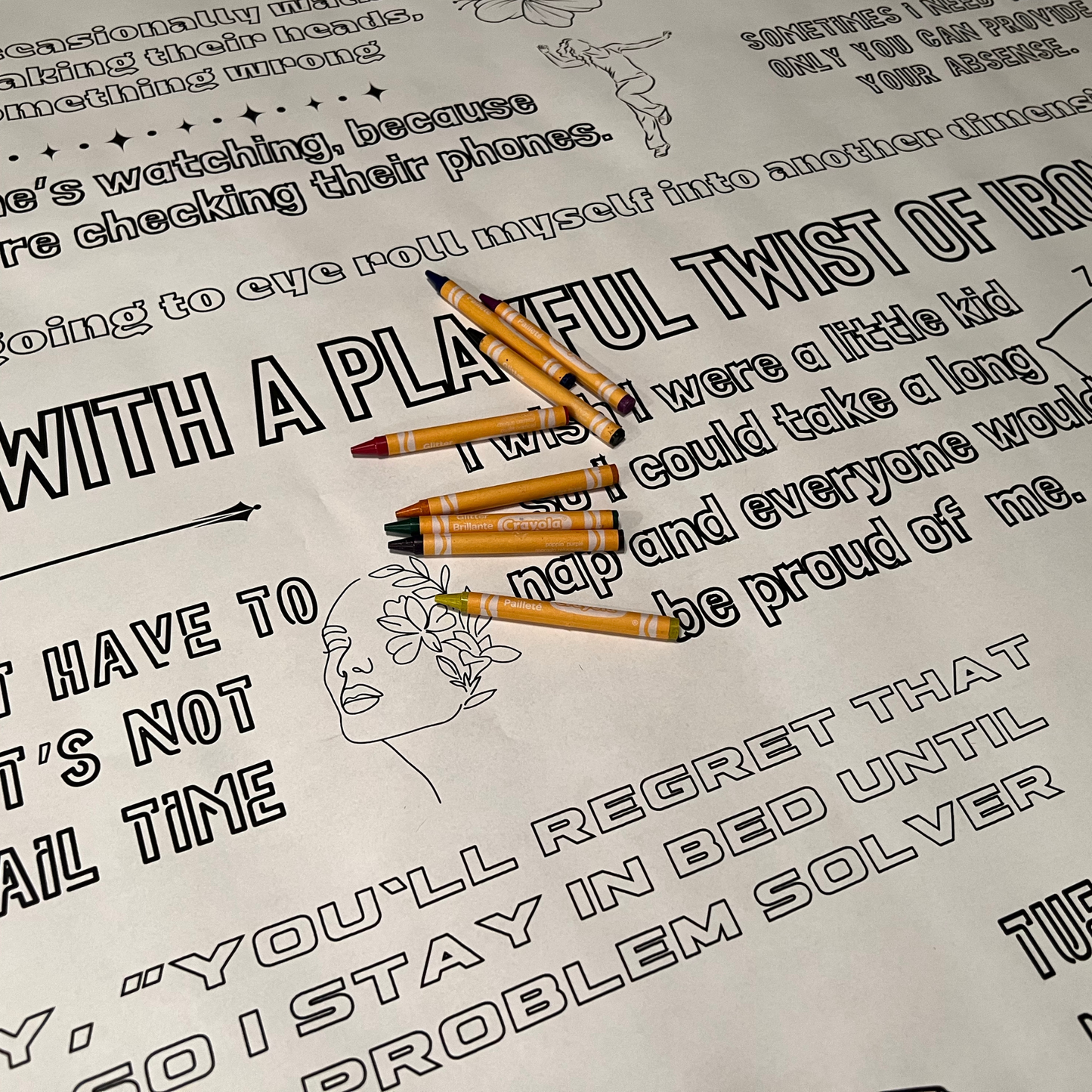 Giant Sarcastic Coloring Sheet - Sarcastic Woman