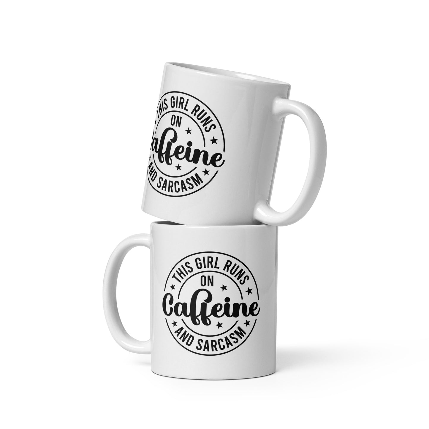 Running on Caffeine & Sarcasm Coffee Mug