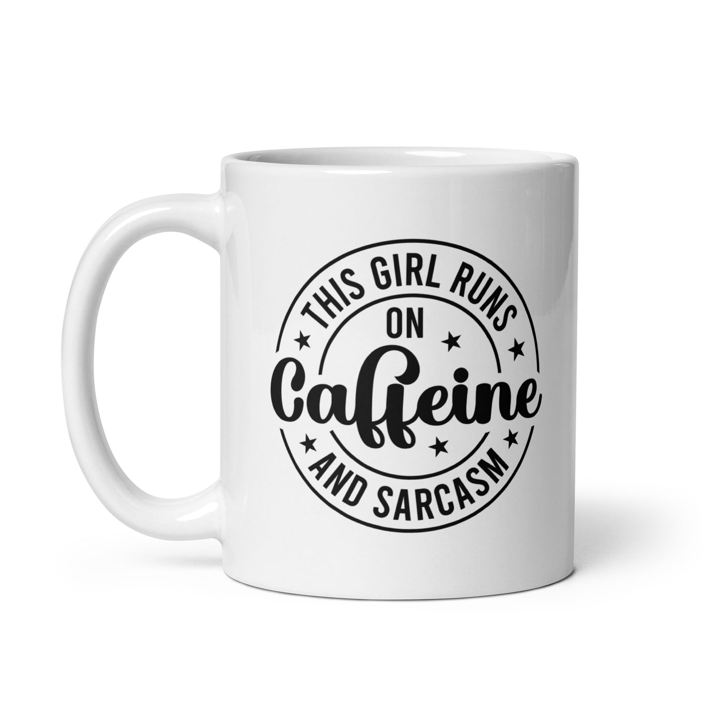 Running on Caffeine & Sarcasm Coffee Mug