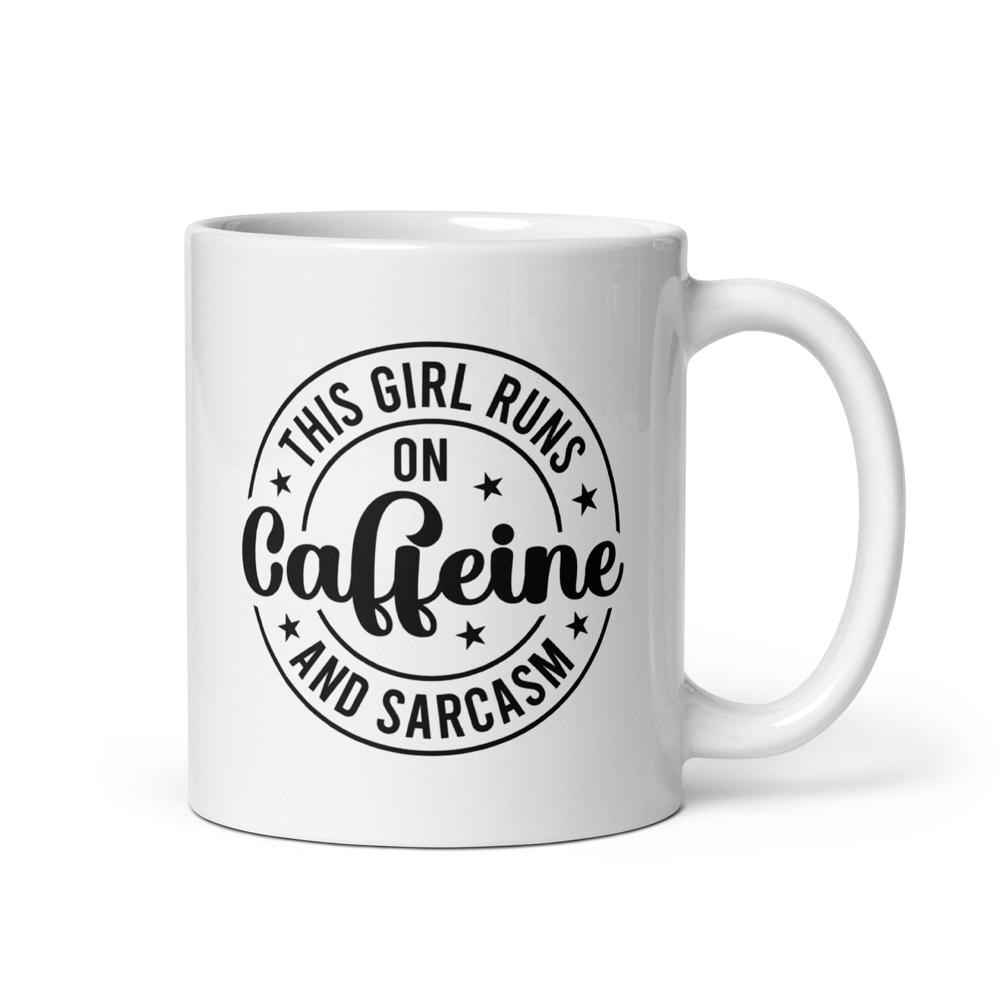 Running on Caffeine & Sarcasm Coffee Mug