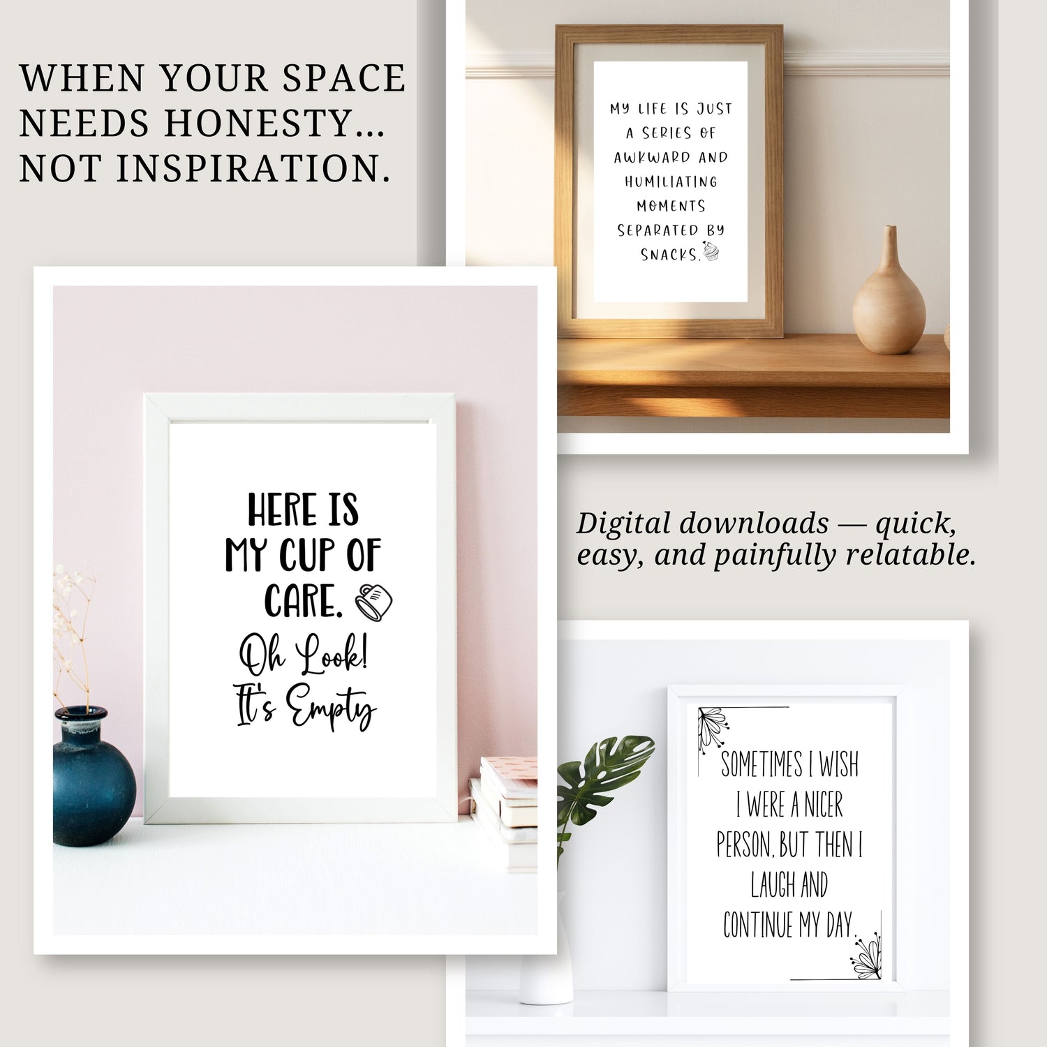 Downloadable Sarcastic Wall-Desk Art