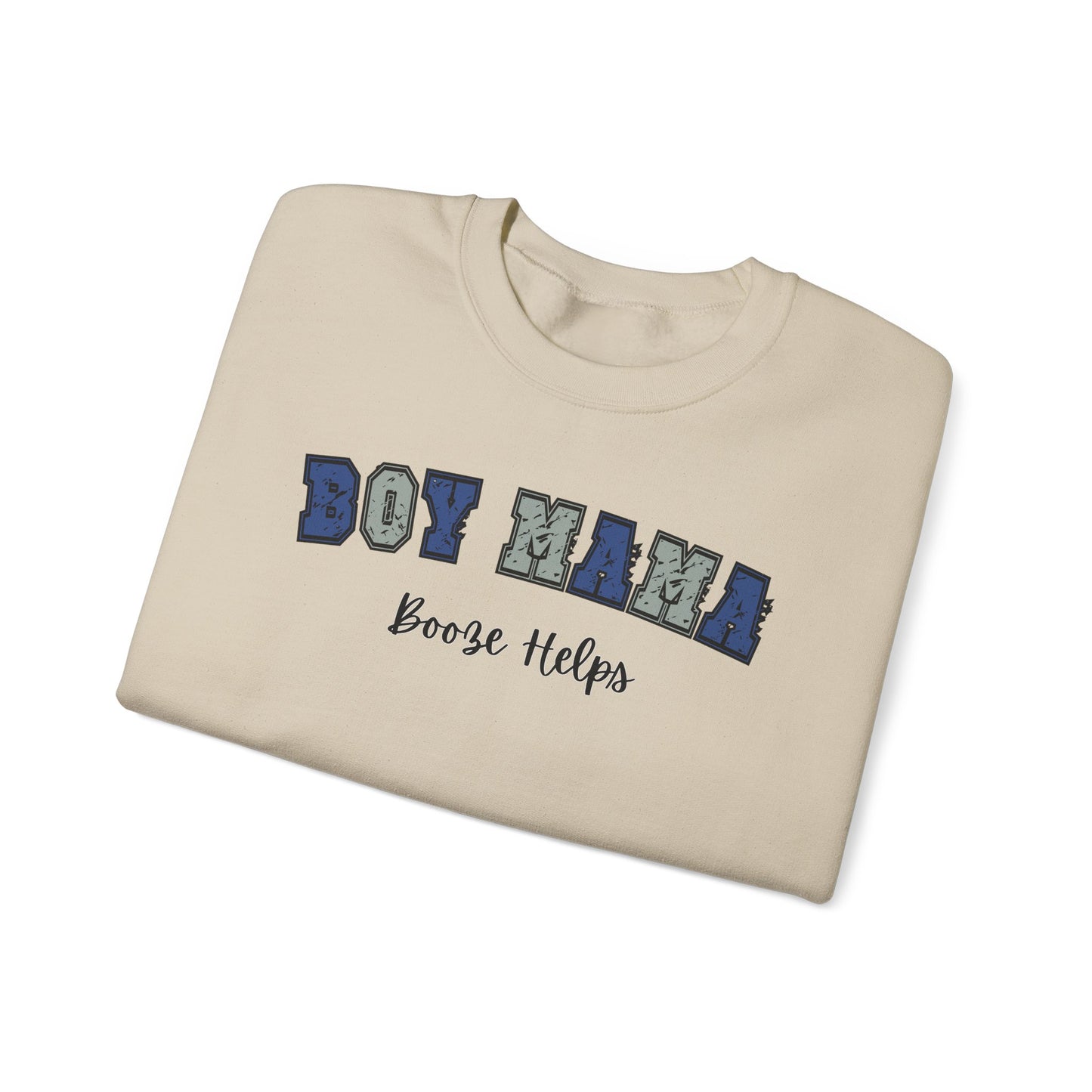 Boy Mama Booze Helps Crewneck Sweatshirt