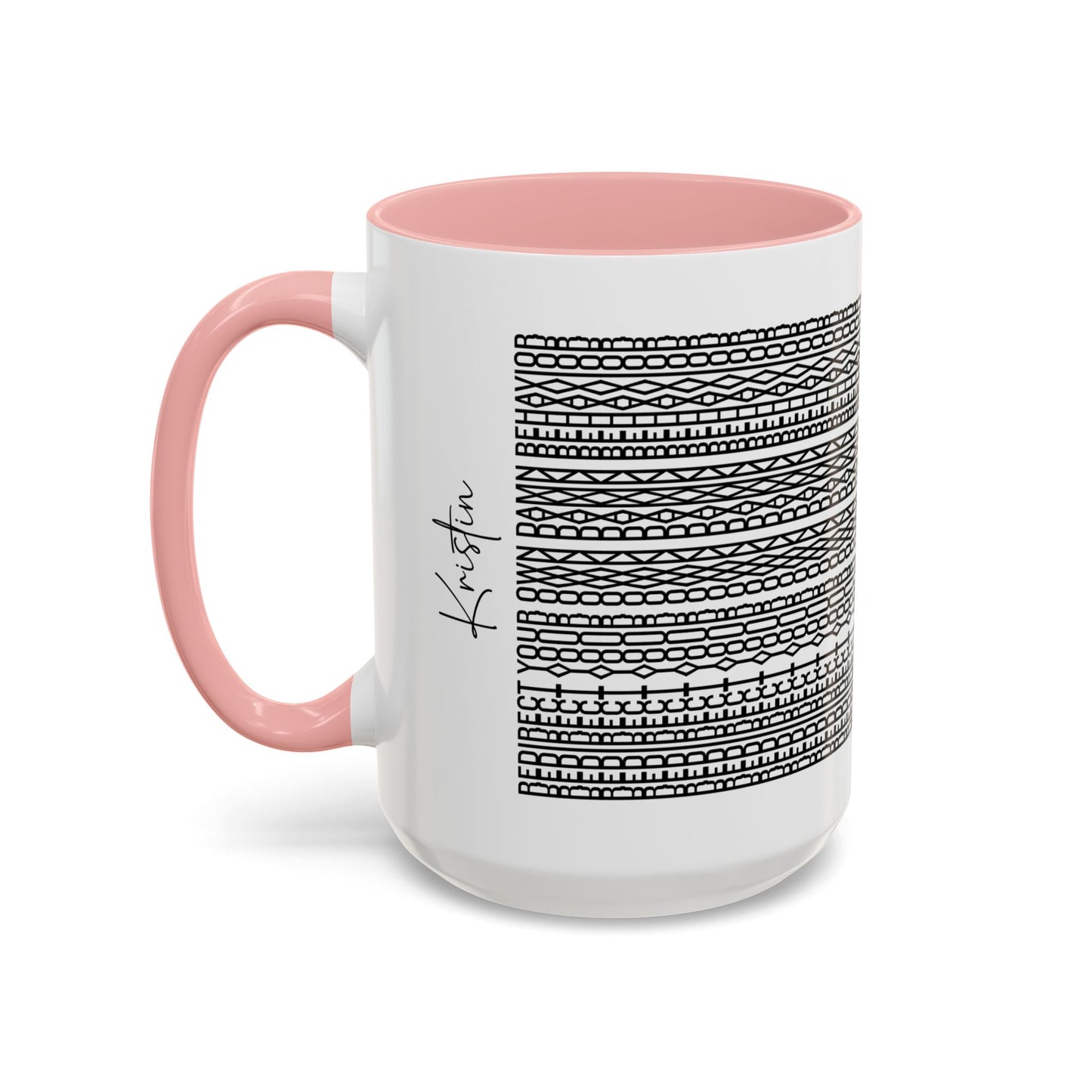 Redirect Your Own Damn Behavior – Hidden Message Mug (Black Text)