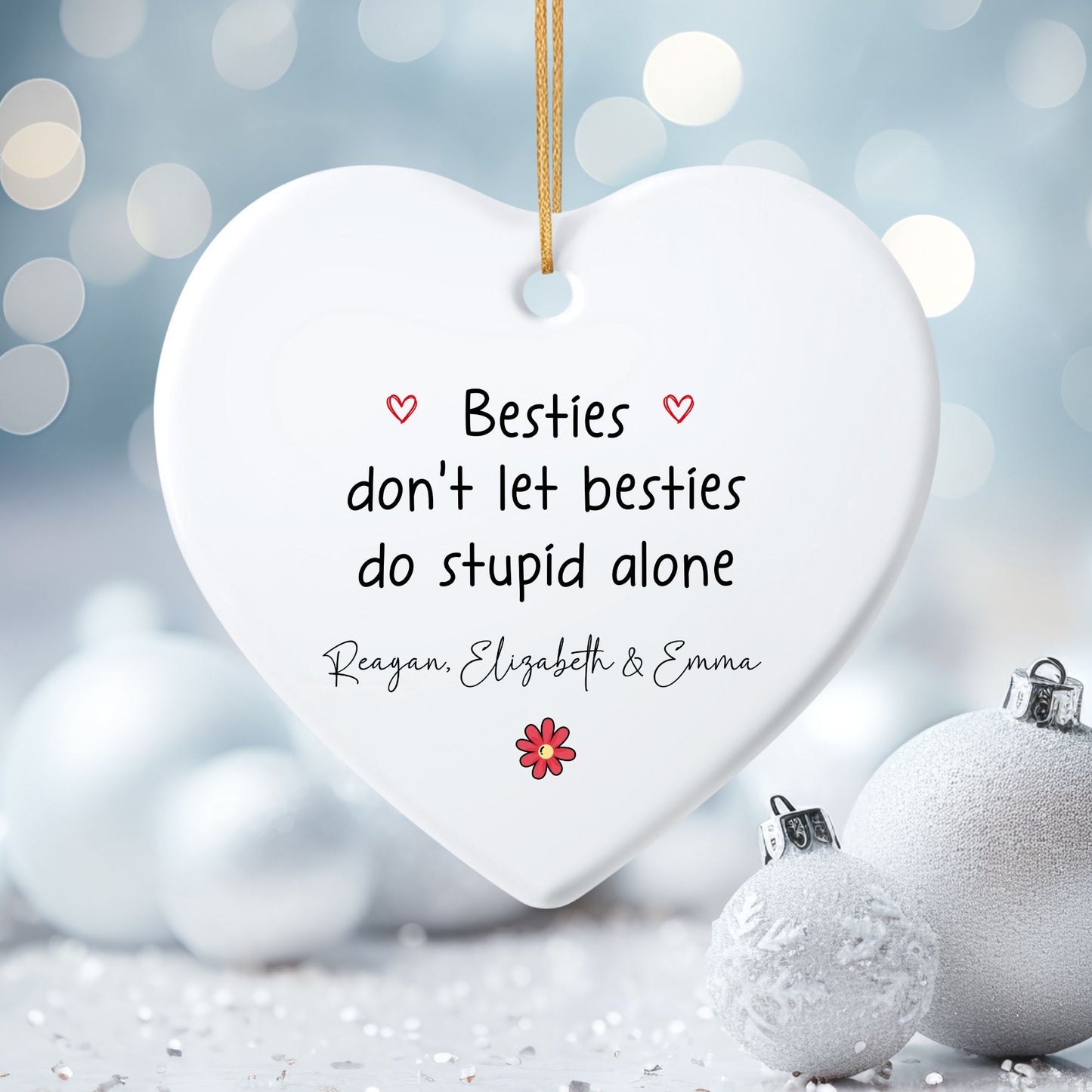 Partners in Stupid Ceramic Ornament