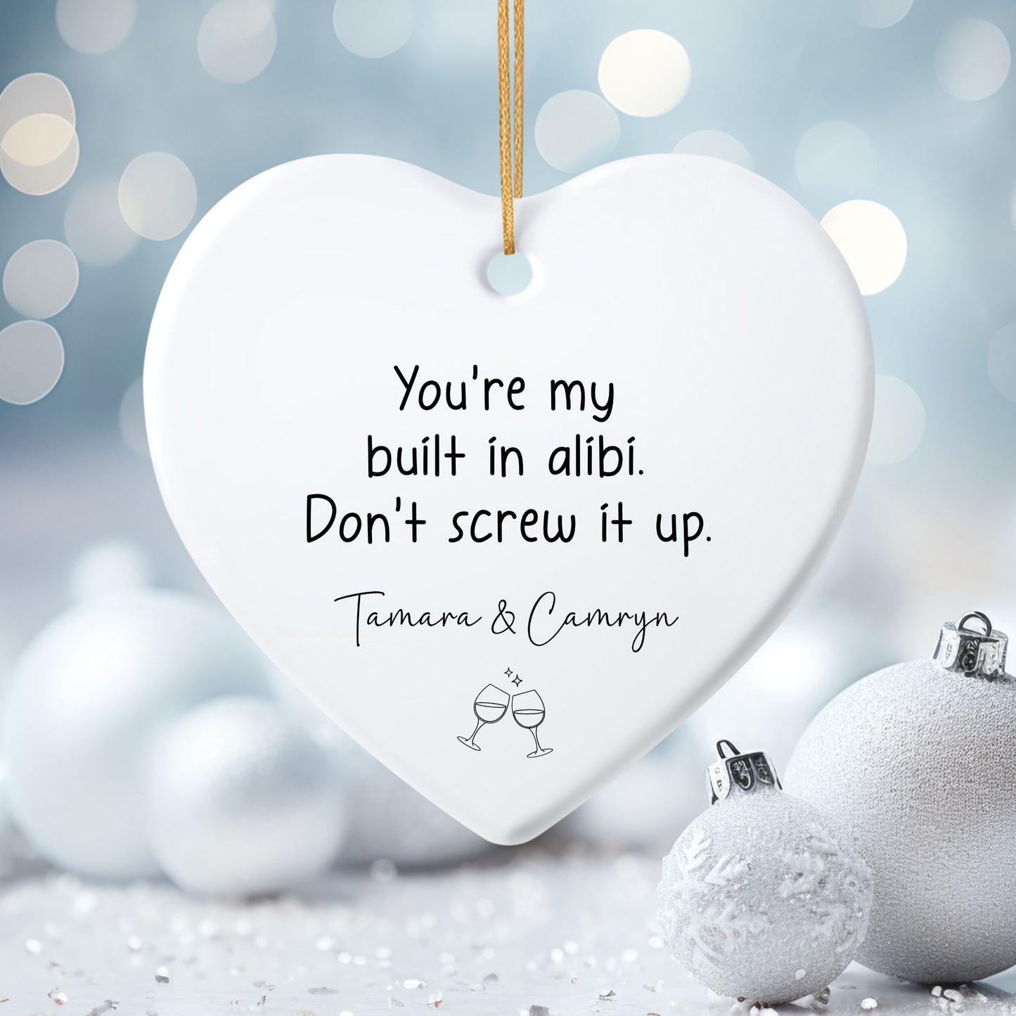 Built in Alibi Ceramic Ornament