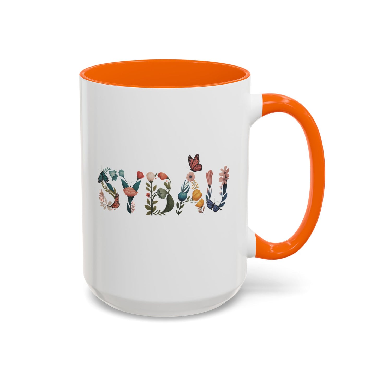 SYBAU Butterfly Floral Coffee Mug