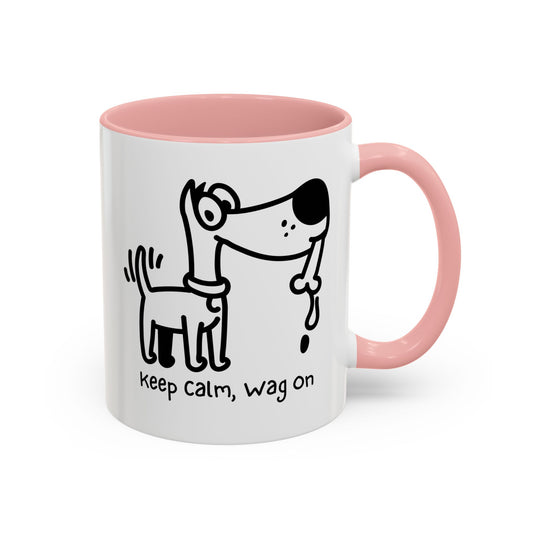 Keep Calm Wag On Accent Mug
