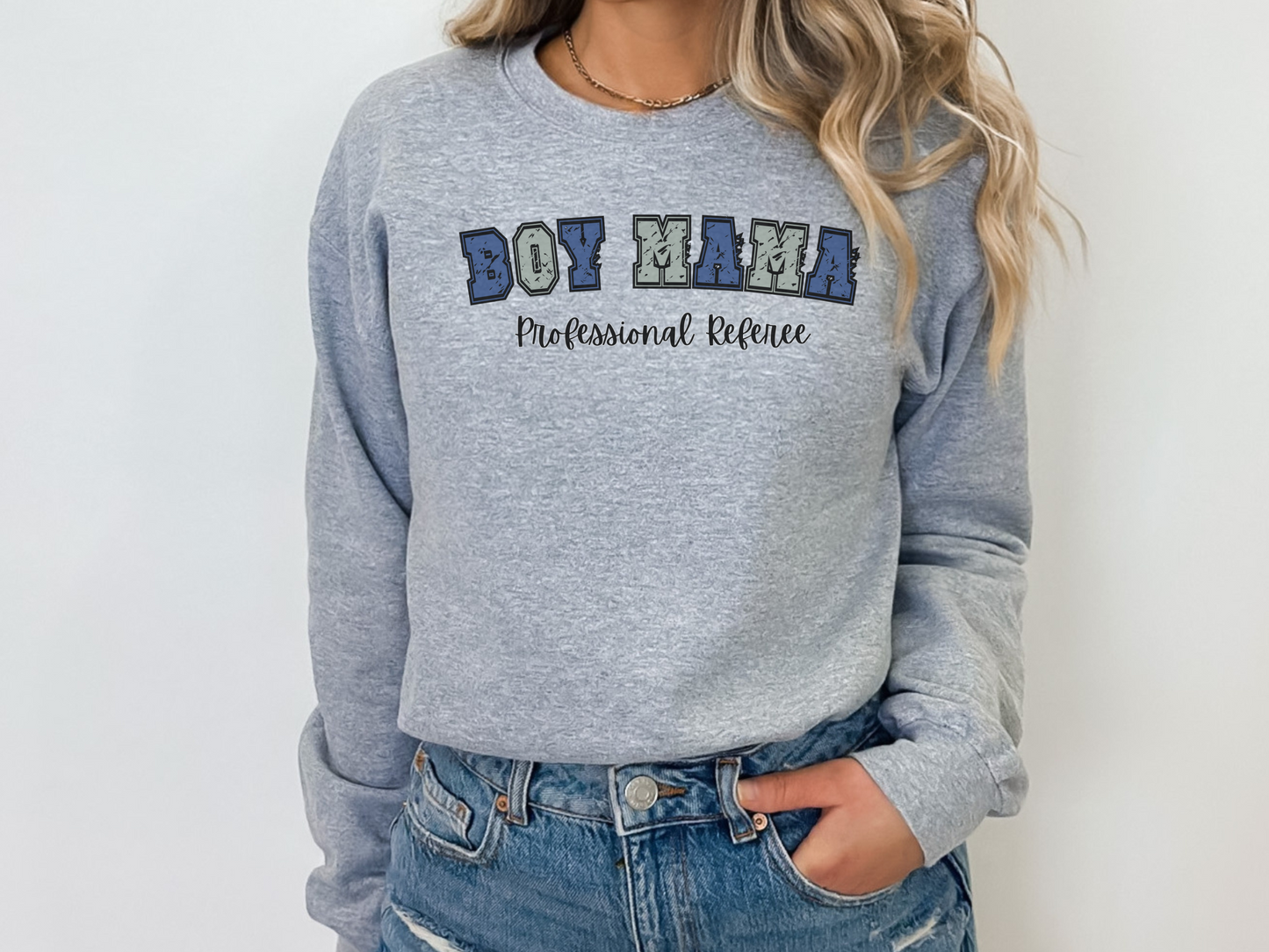 Boy Mama, Professional Referee Crewneck Sweatshirt