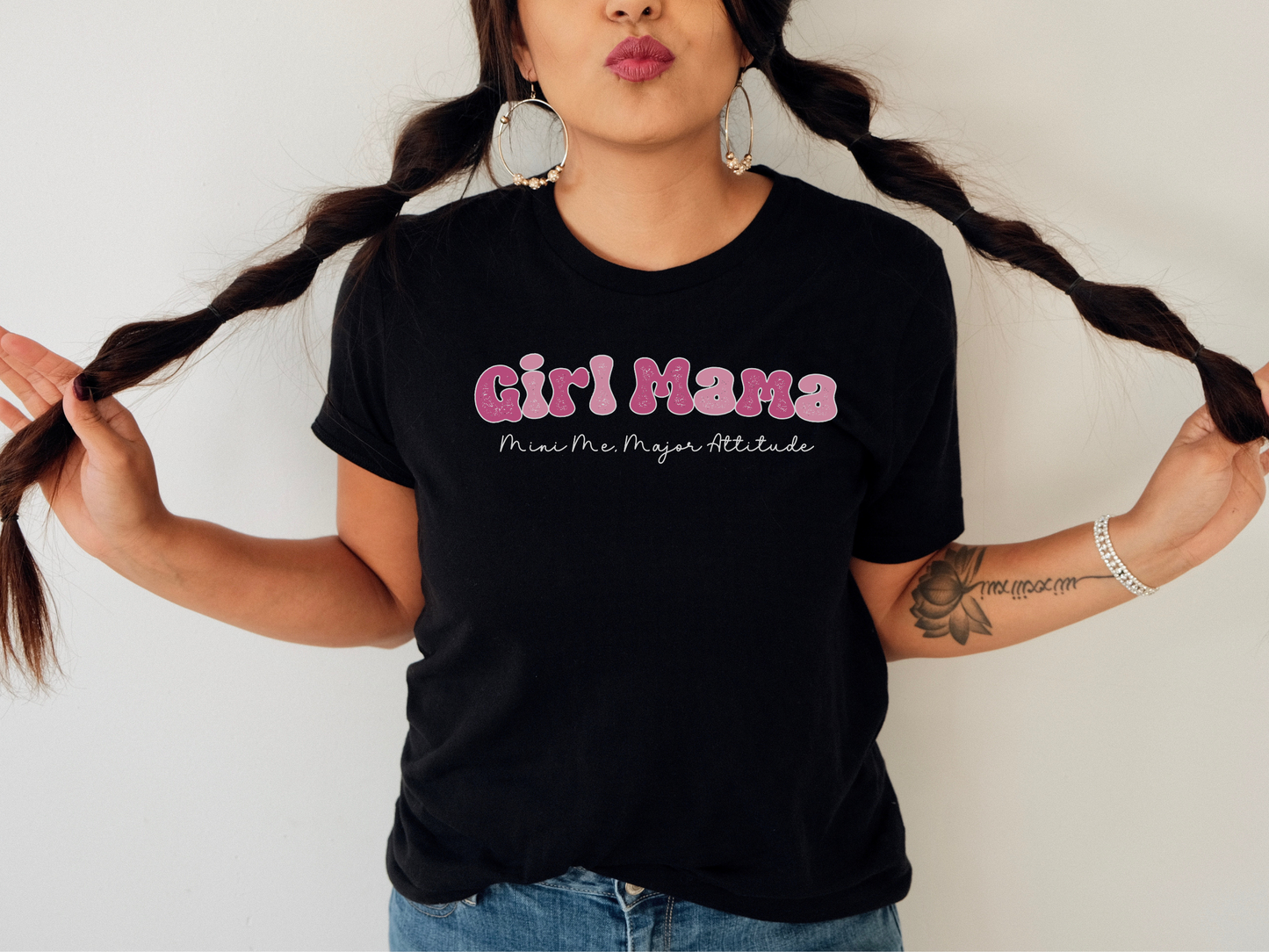 Girl Mama, Mini Me Major Attitude Crewneck TShirt