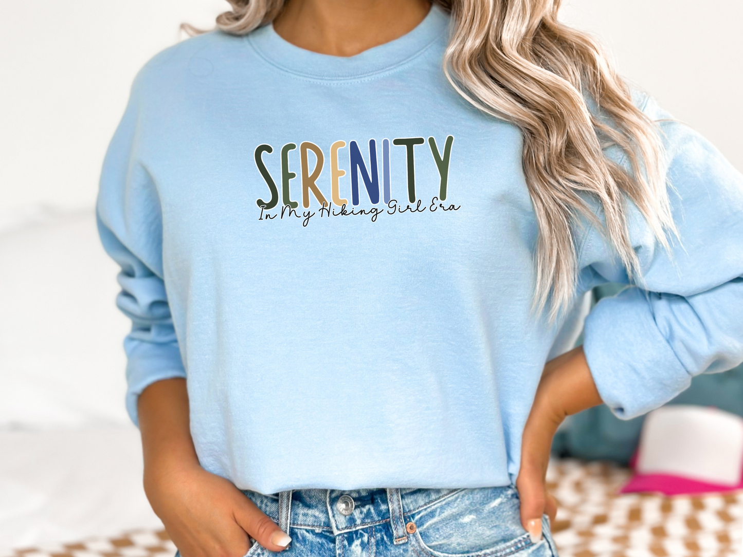 Serenity, In My Hiking Girl Era, Pullover Crewneck Sweatshirt