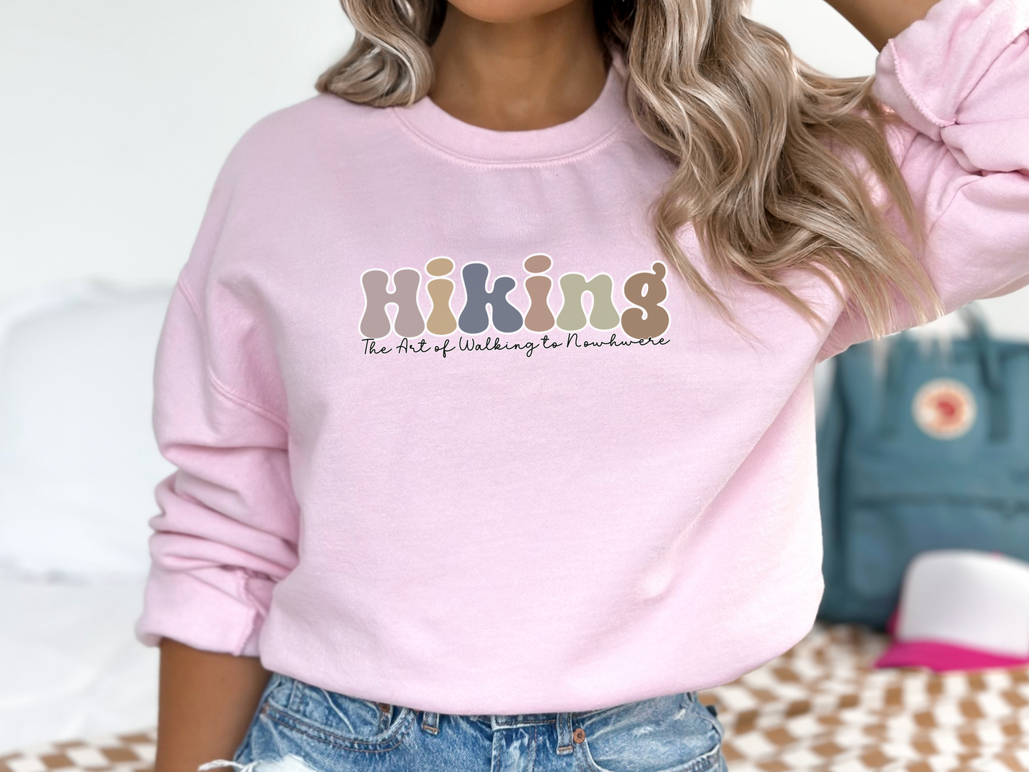 The Art of Walking to Nowhere, Hikers Pullover Crewneck Sweatshirt