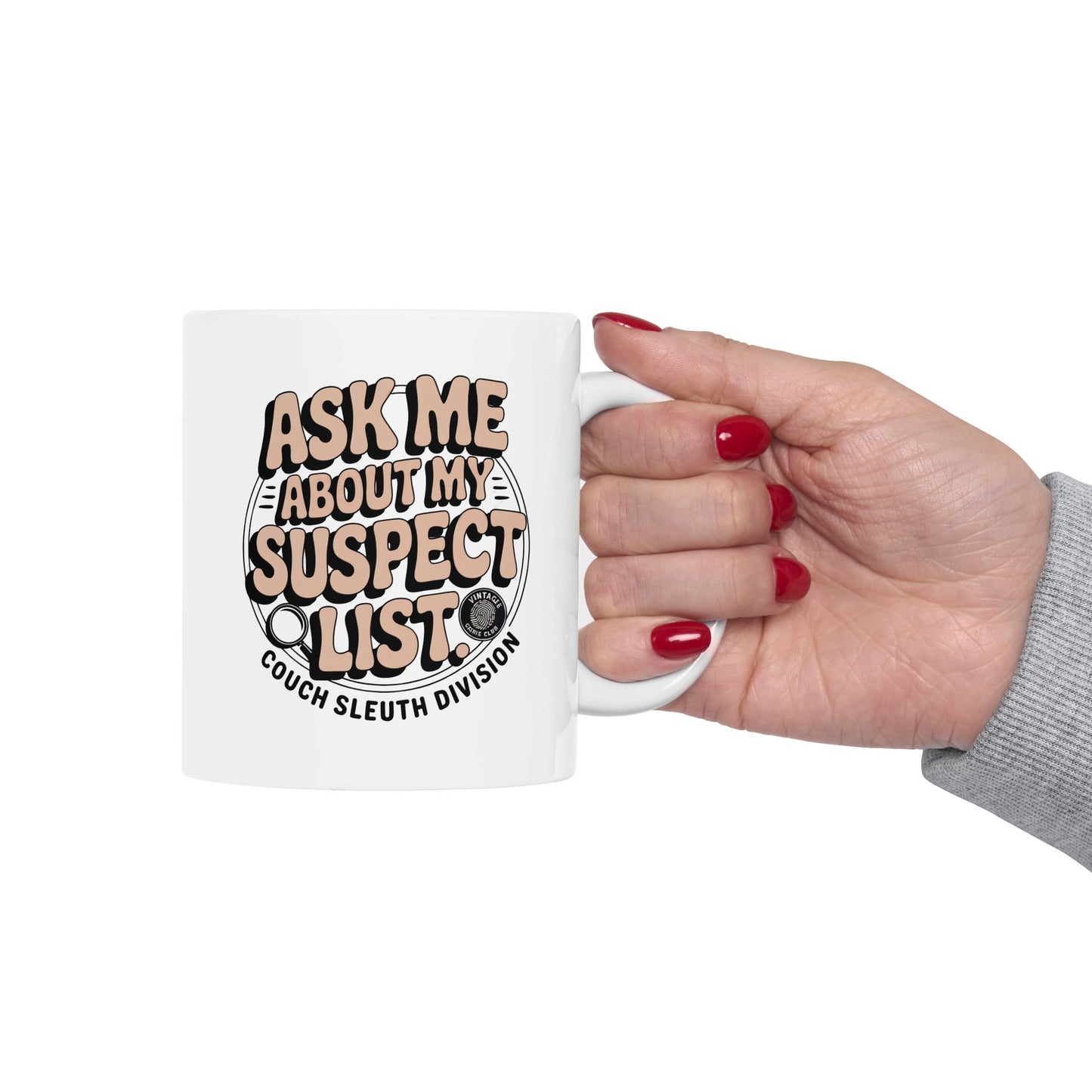 Couch Sleuth Badge Ceramic Mug