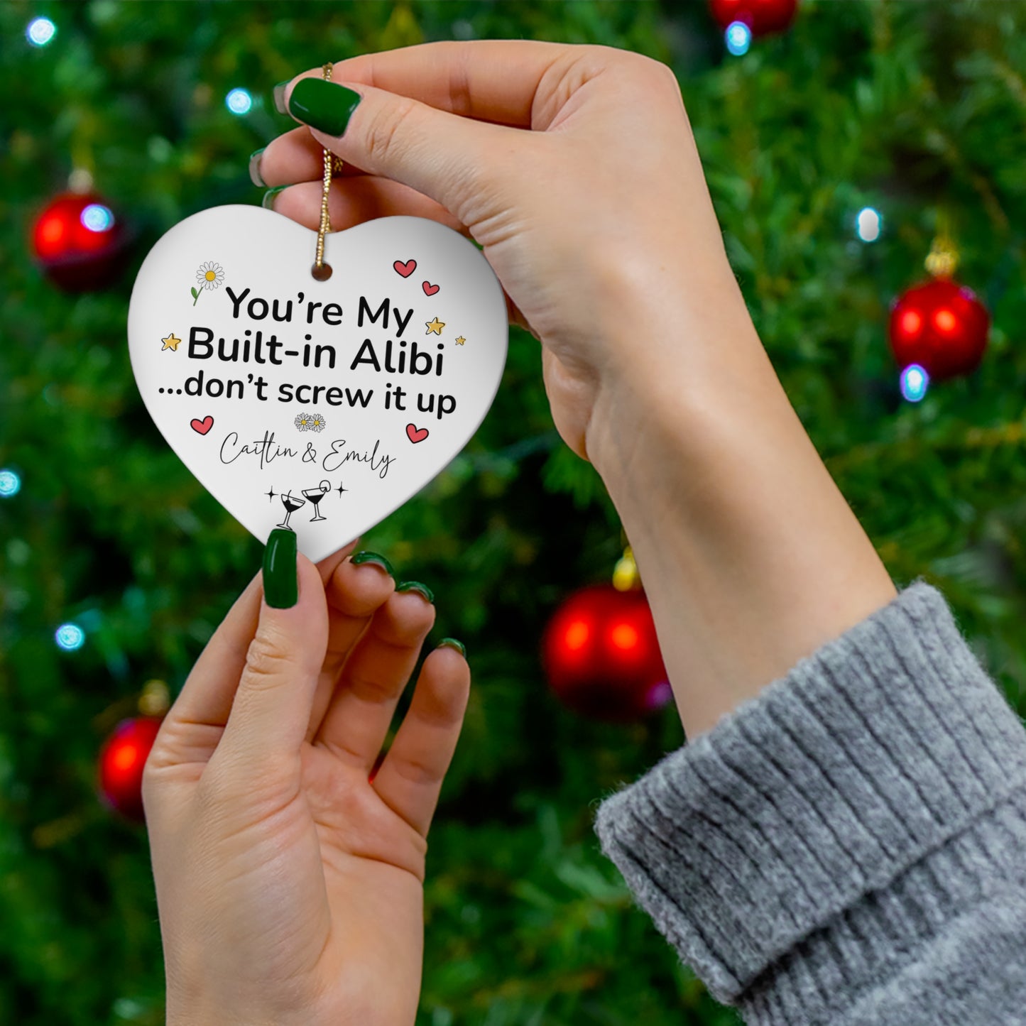 Build in Alibi Ceramic Friendship Ornament