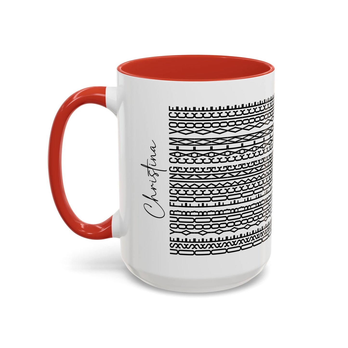 Use Your F**ing Calm Voice – Hidden Message Mug (Black Text)