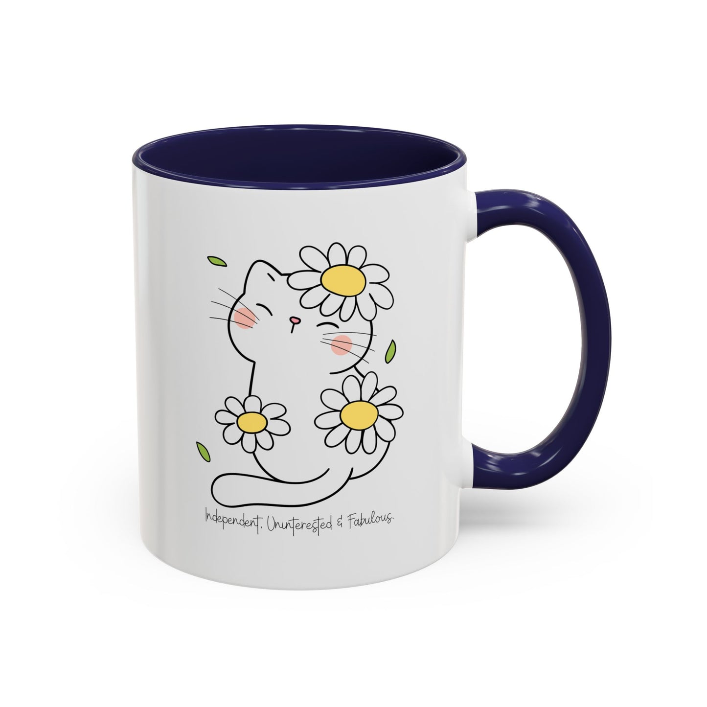 Too Cool to Care Accent Mug
