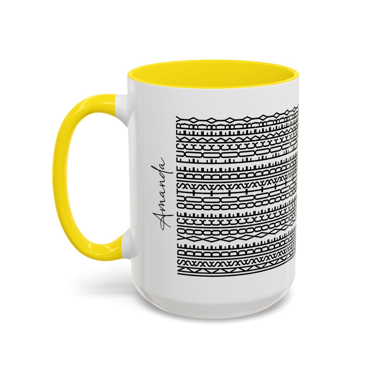 Inside Voice, Outside F**kery – Hidden Message Mug (Black Text)