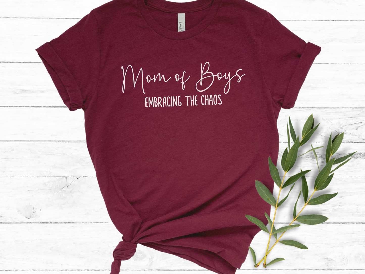 Mom of Boys, Embracing the Chaos Crewneck TShirt