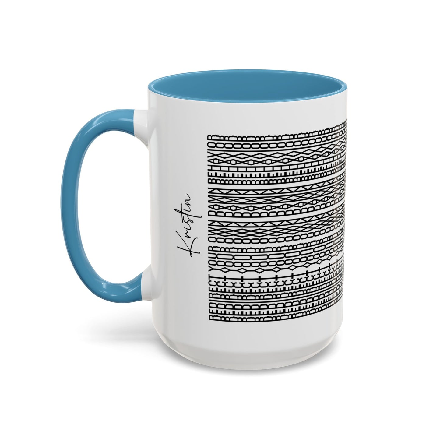 Redirect Your Own Damn Behavior – Hidden Message Mug (Black Text)