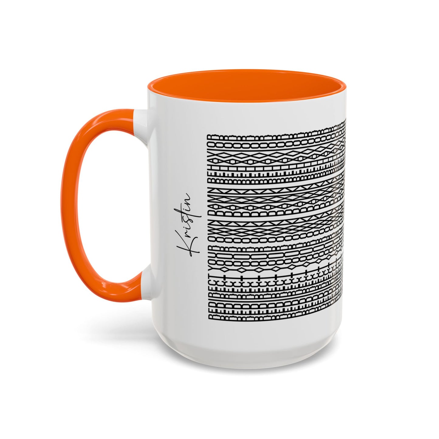 Redirect Your Own Damn Behavior – Hidden Message Mug (Black Text)