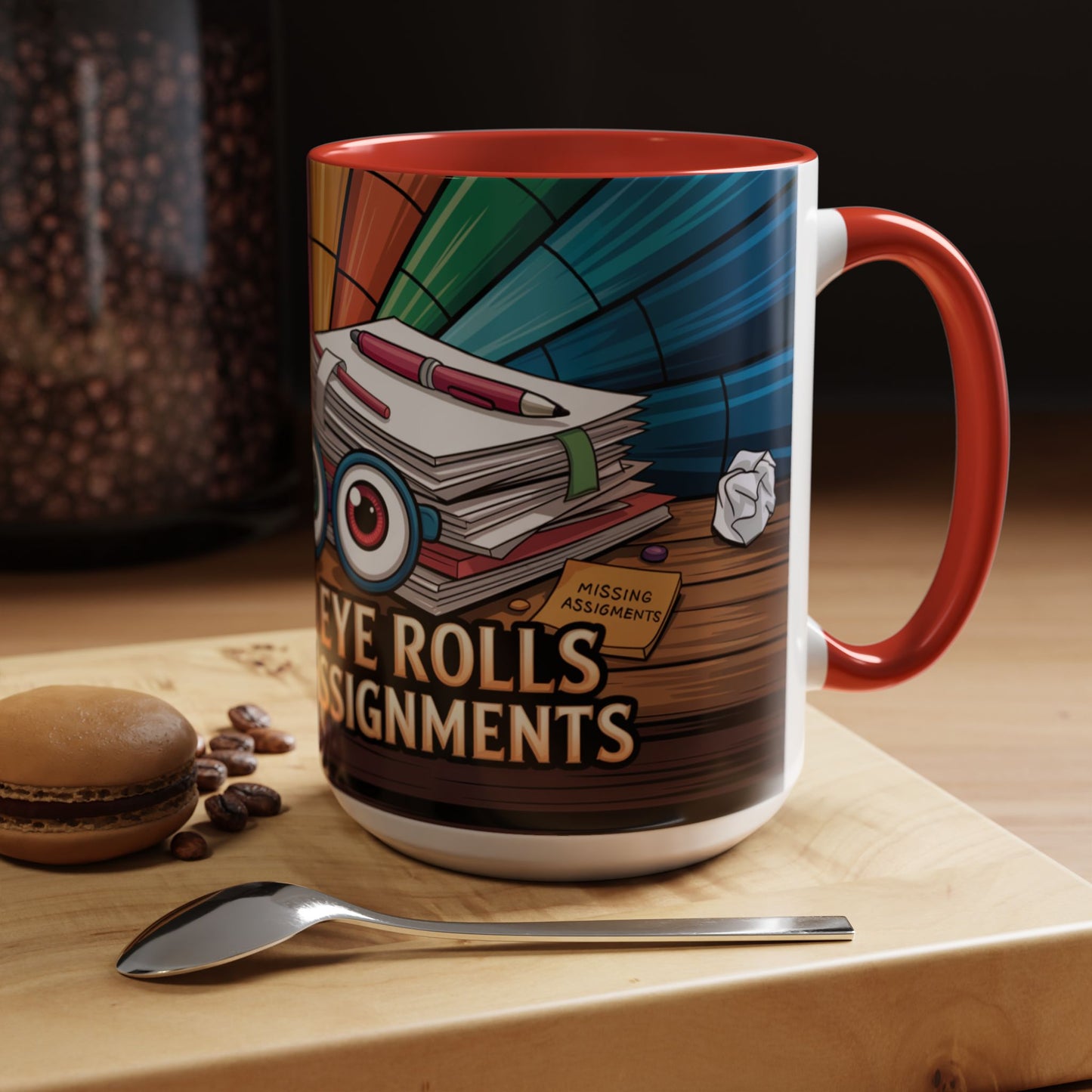 Personalized Teacher Eyeroll Coffee Mug