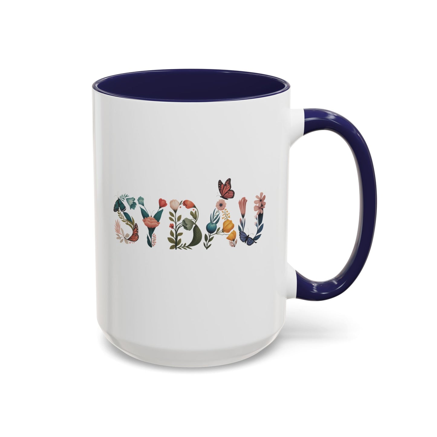 SYBAU Butterfly Floral Coffee Mug