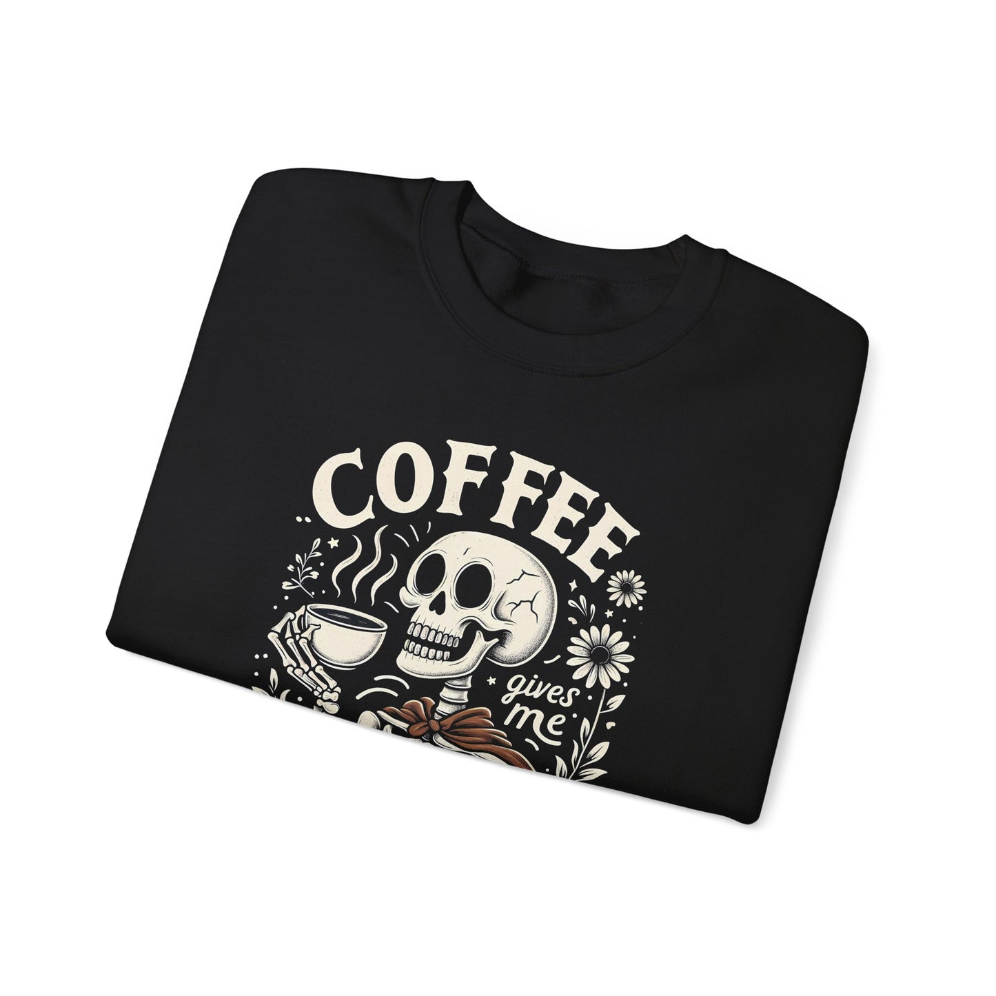 Superhero Fueled by Coffee Crewneck Sweatshirt